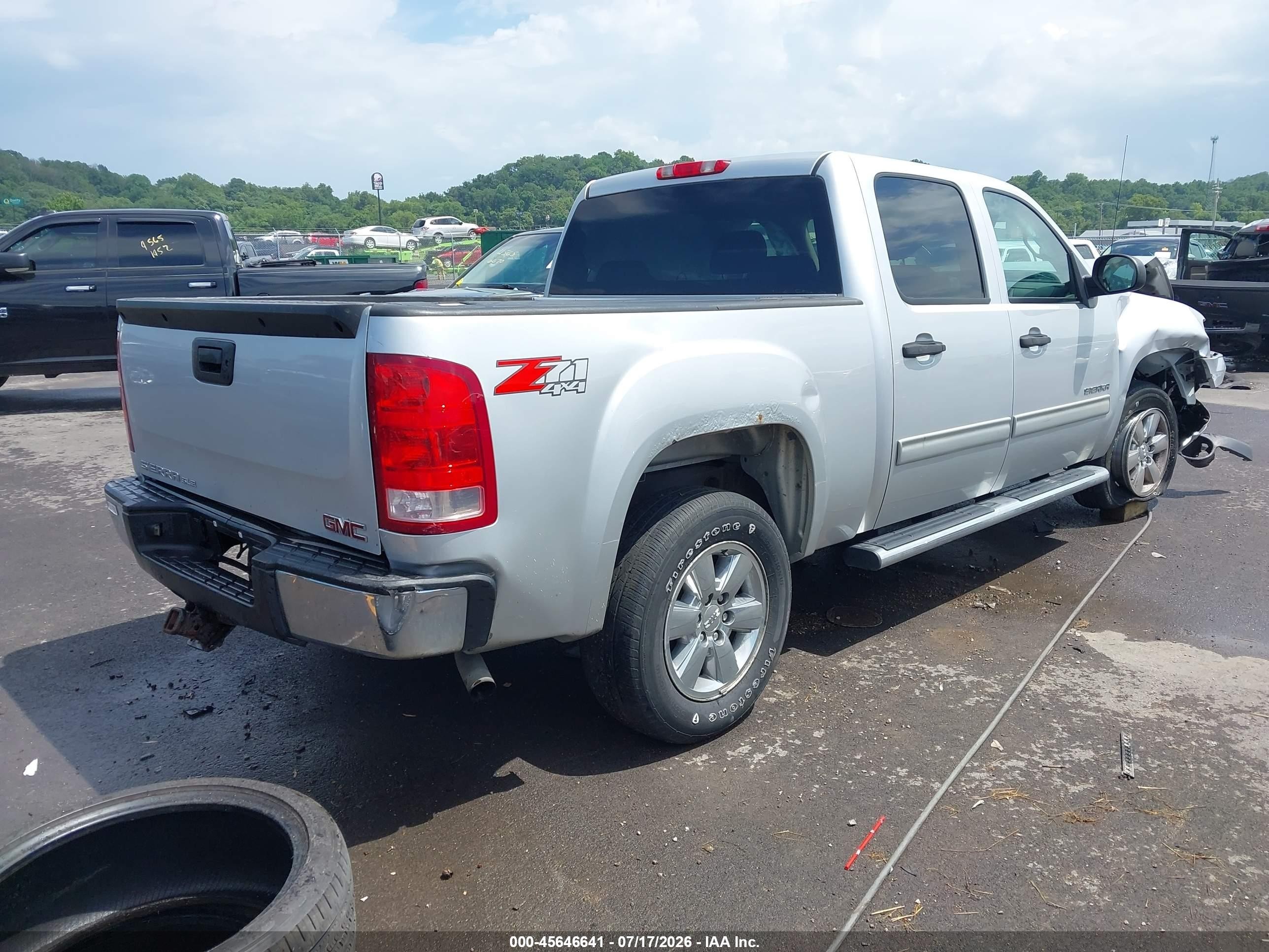 2012 Gmc Sierra 1500 Sle Silver vin: 3GTP2VE75CG249003