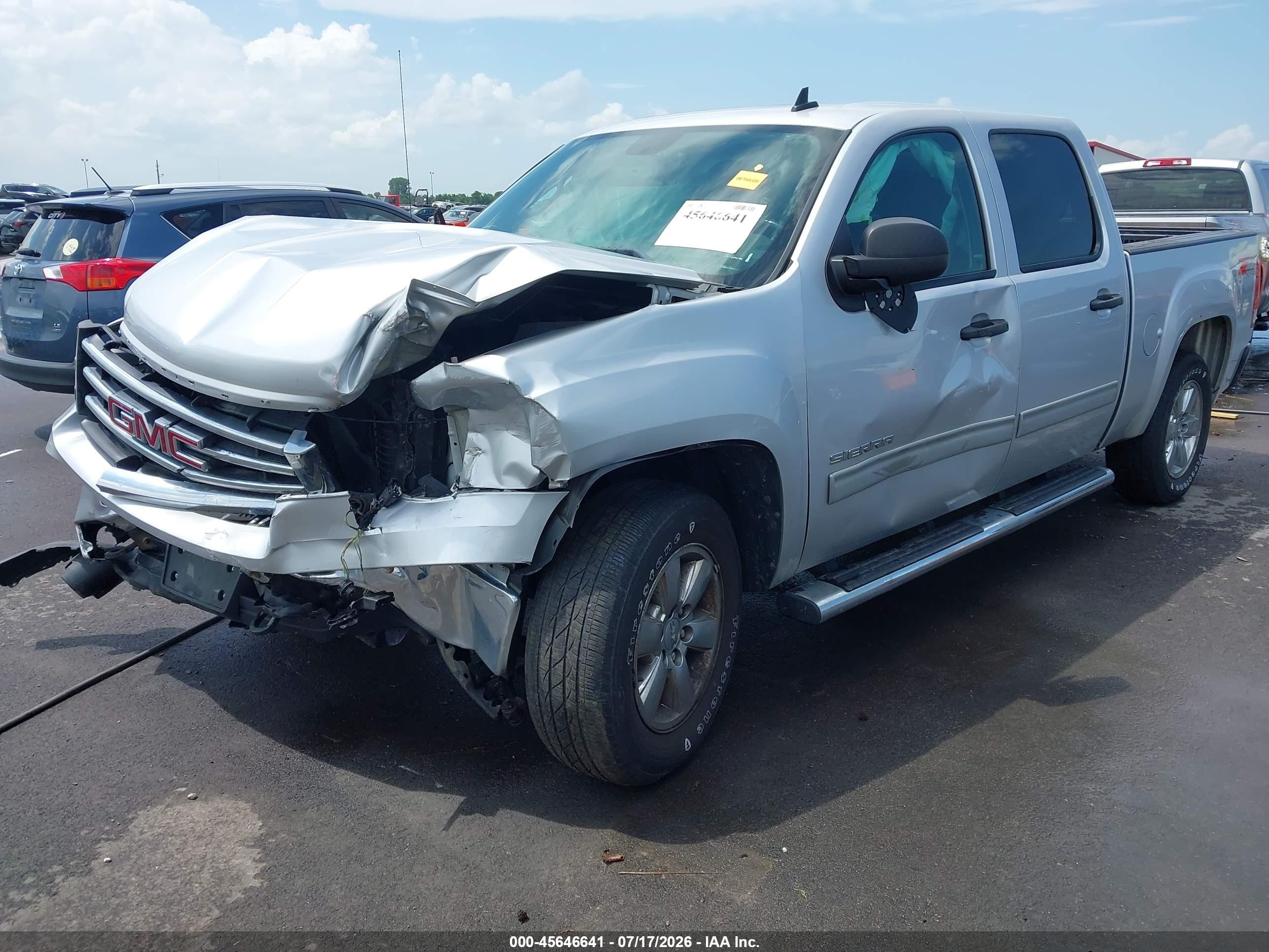 2012 Gmc Sierra 1500 Sle Silver vin: 3GTP2VE75CG249003