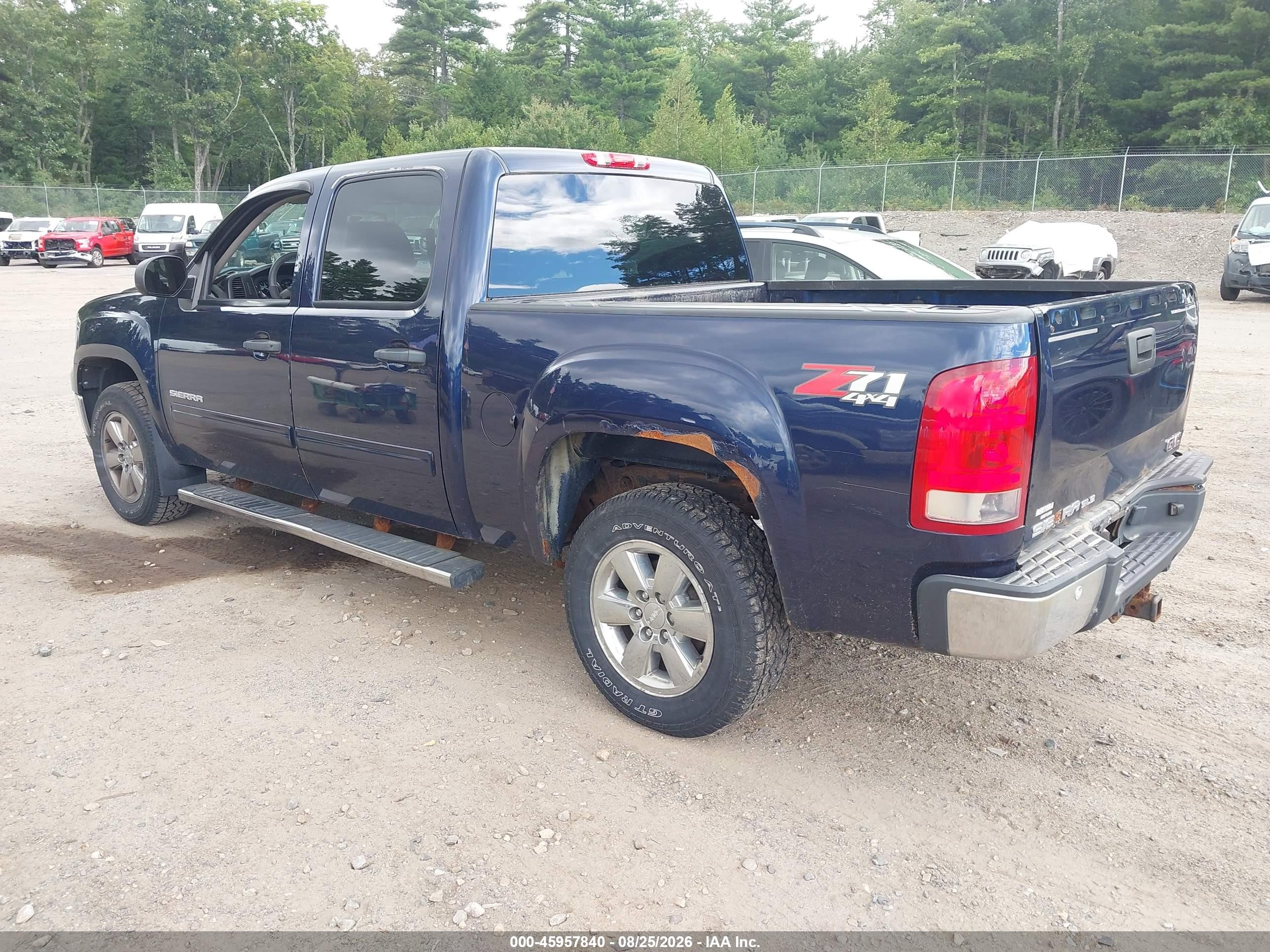 2012 Gmc Sierra 1500 Sle Dark Blue vin: 3GTP2VE75CG280509