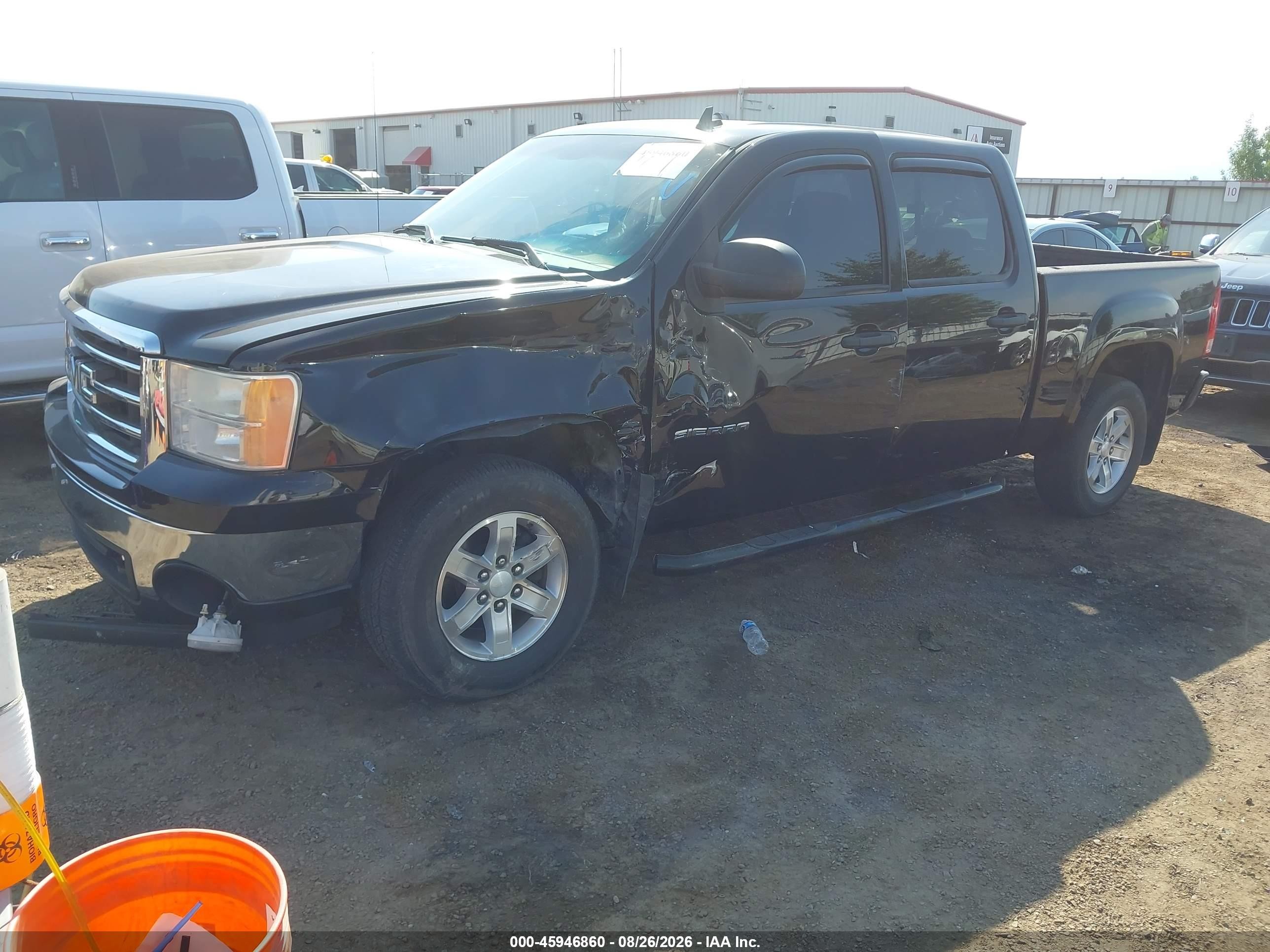2013 Gmc Sierra 1500 Sle Black vin: 3GTP2VE75DG171856