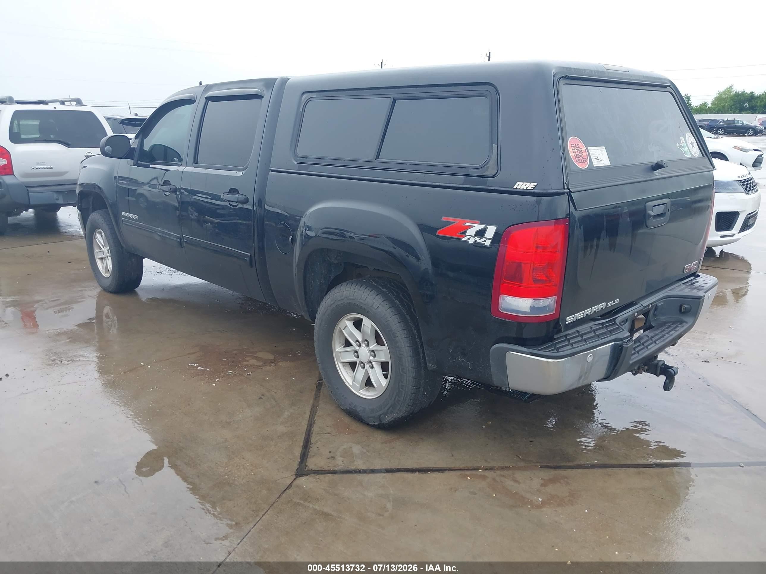 2013 Gmc Sierra K1500 Sle Black vin: 3GTP2VE75DG332075