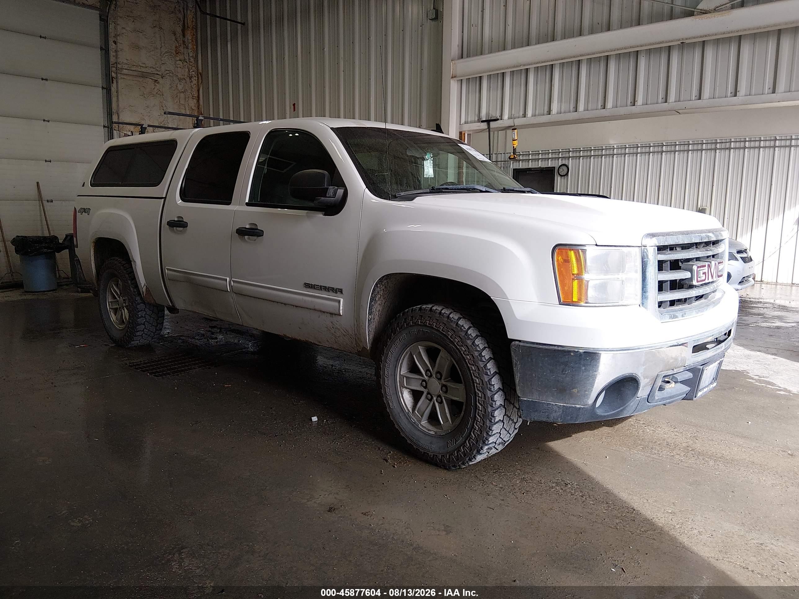2012 Gmc Sierra 1500 Sle White vin: 3GTP2VE76CG129274