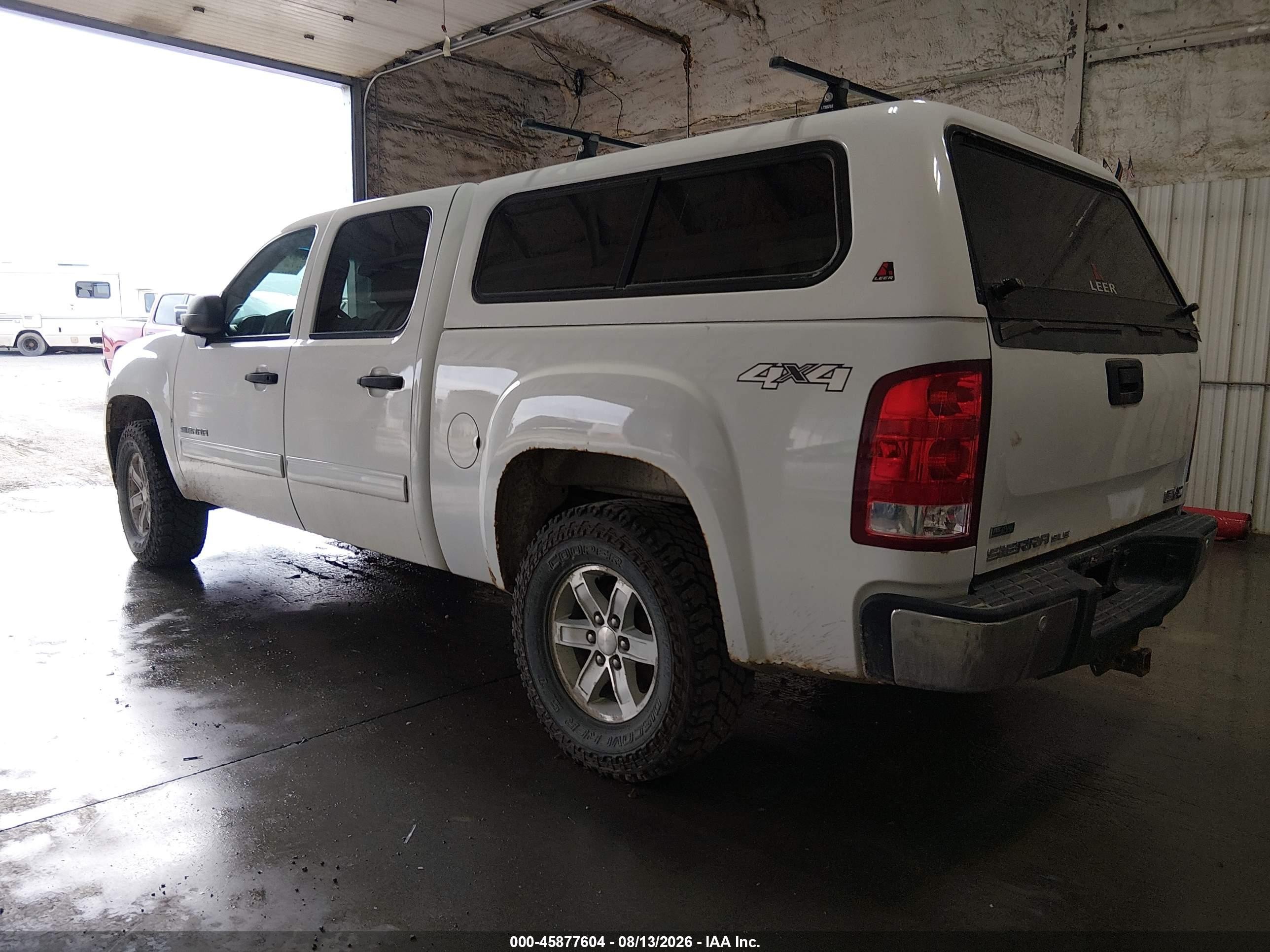 2012 Gmc Sierra 1500 Sle White vin: 3GTP2VE76CG129274