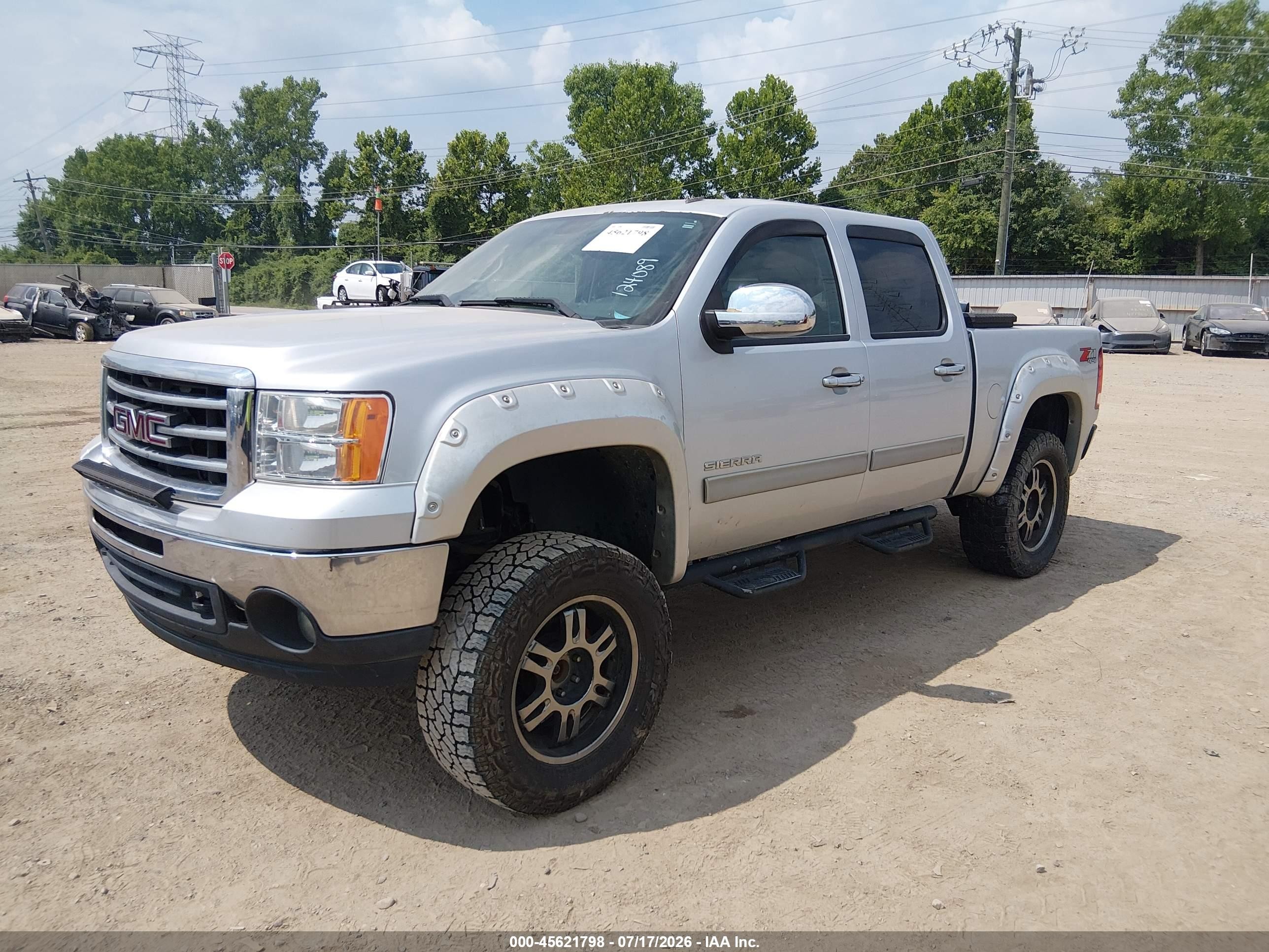 2013 Gmc Sierra 1500 Sle Silver vin: 3GTP2VE76DG124089