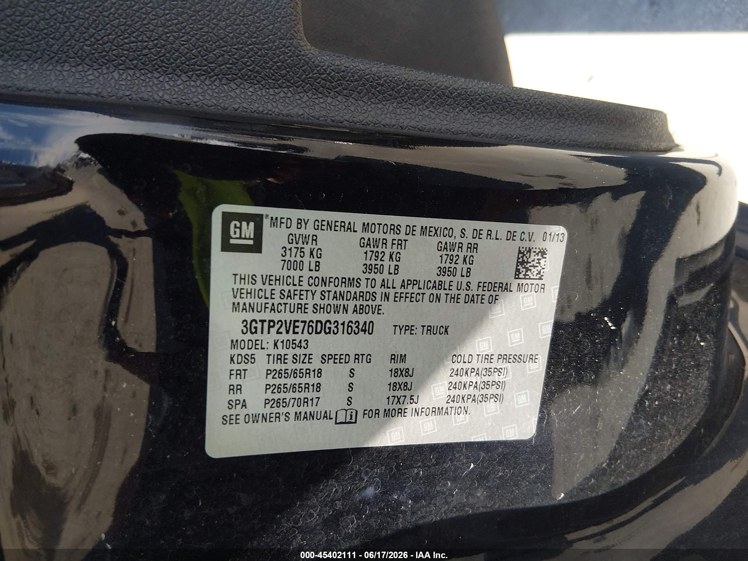 2013 Gmc Sierra 1500 Sle Черный vin: 3GTP2VE76DG316340