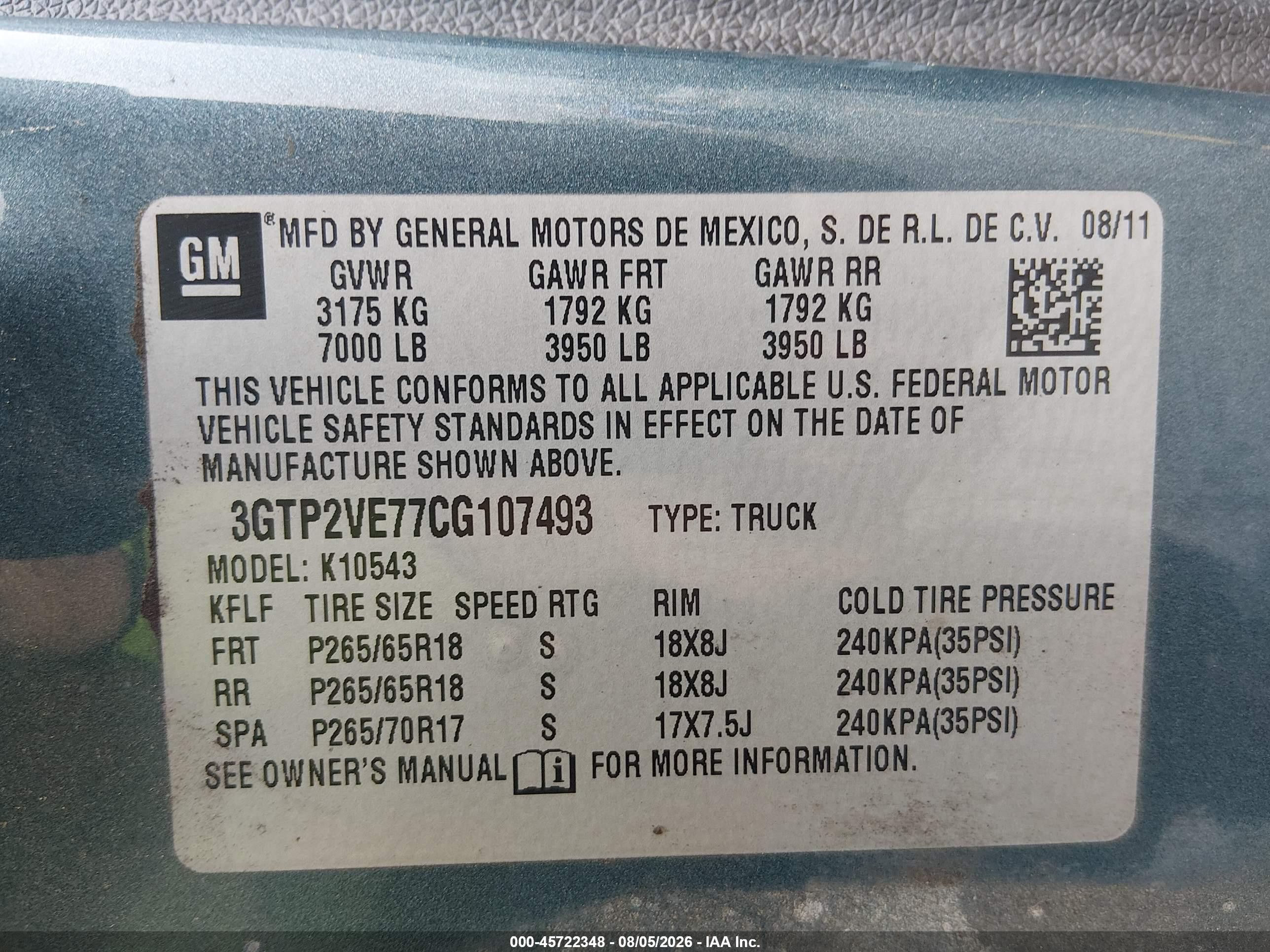 2012 Gmc Sierra 1500 Sle Blue vin: 3GTP2VE77CG107493