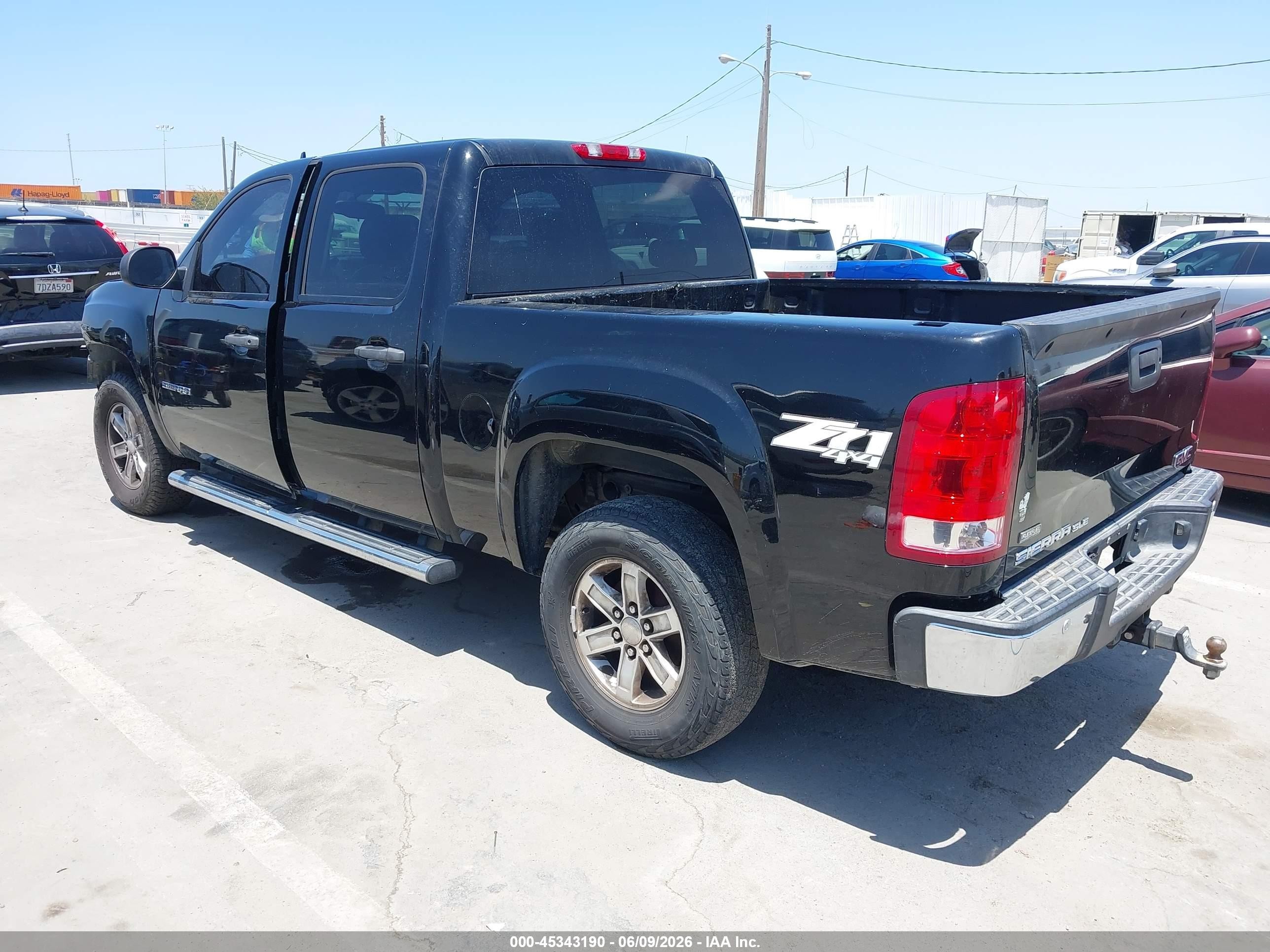 2012 Gmc Sierra 1500 Sle Black vin: 3GTP2VE77CG109194