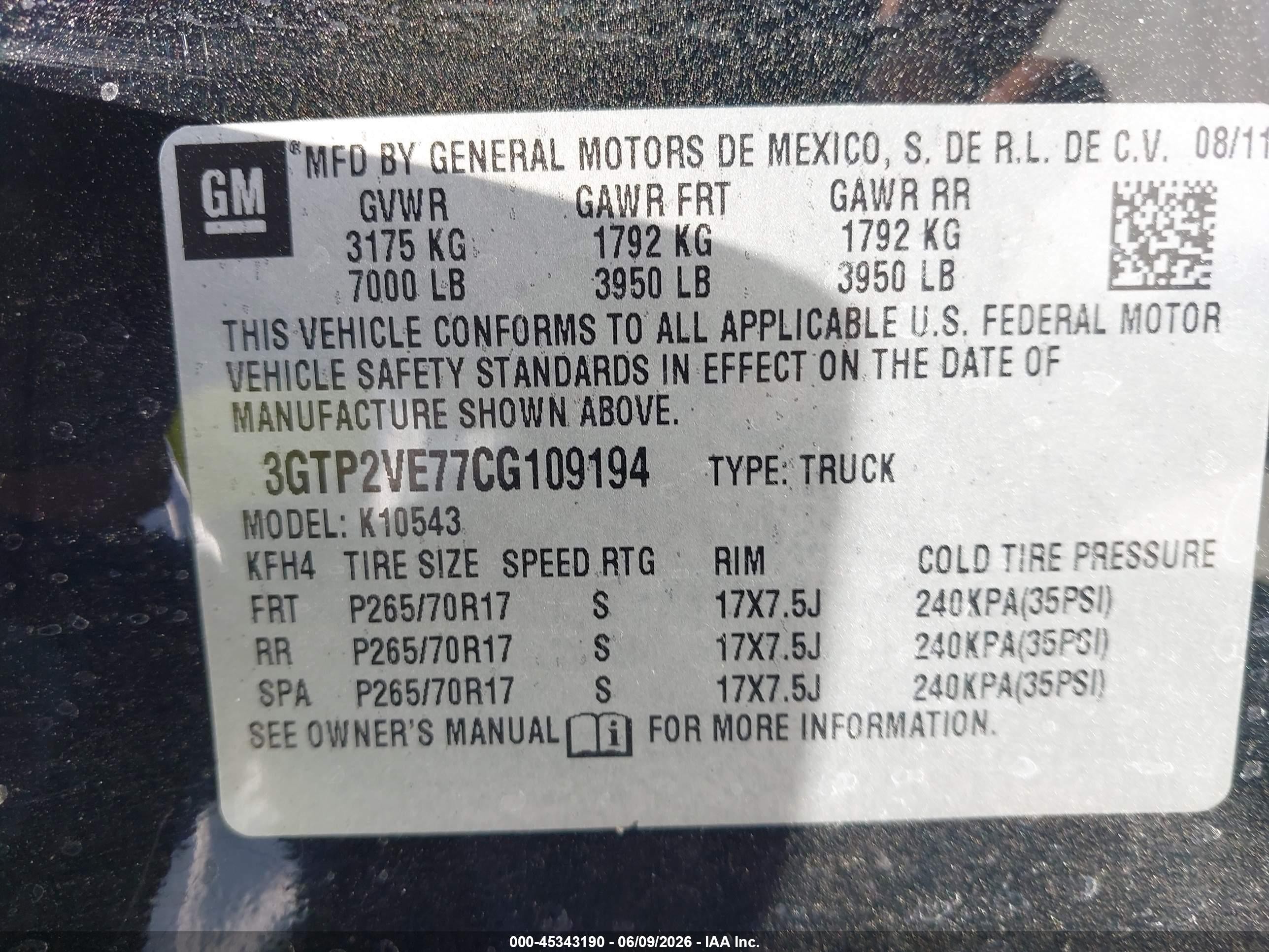 2012 Gmc Sierra 1500 Sle Black vin: 3GTP2VE77CG109194