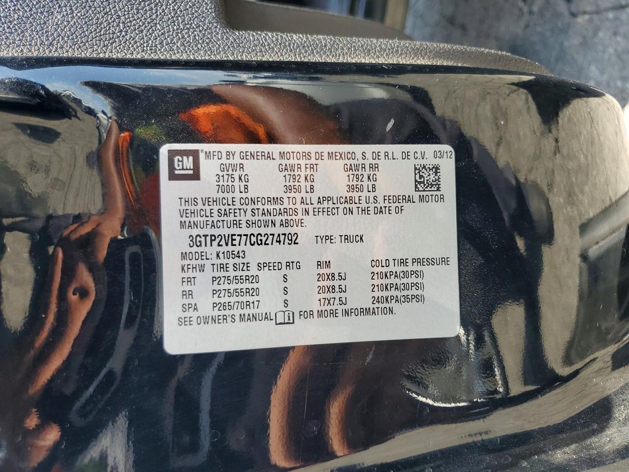 2012 Gmc Sierra K1500 Sle Черный vin: 3GTP2VE77CG274792