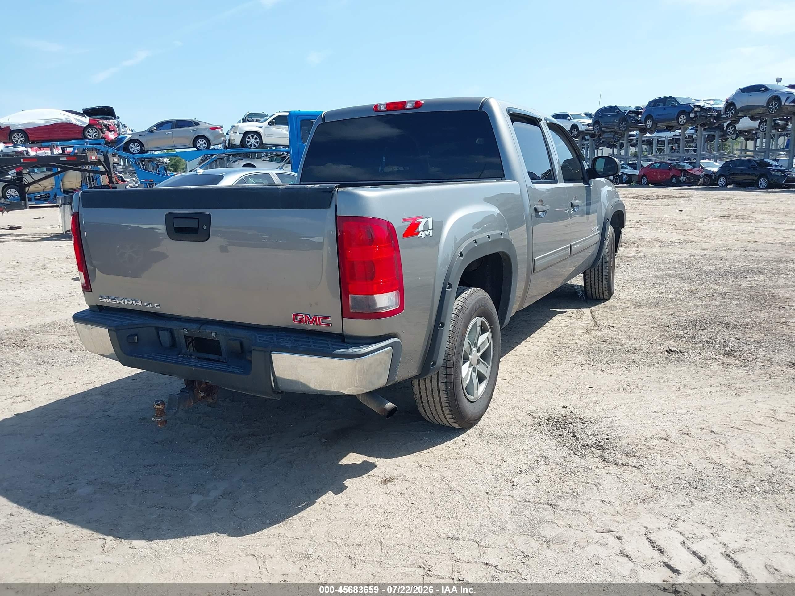 2013 Gmc Sierra 1500 Sle Gray vin: 3GTP2VE77DG273448