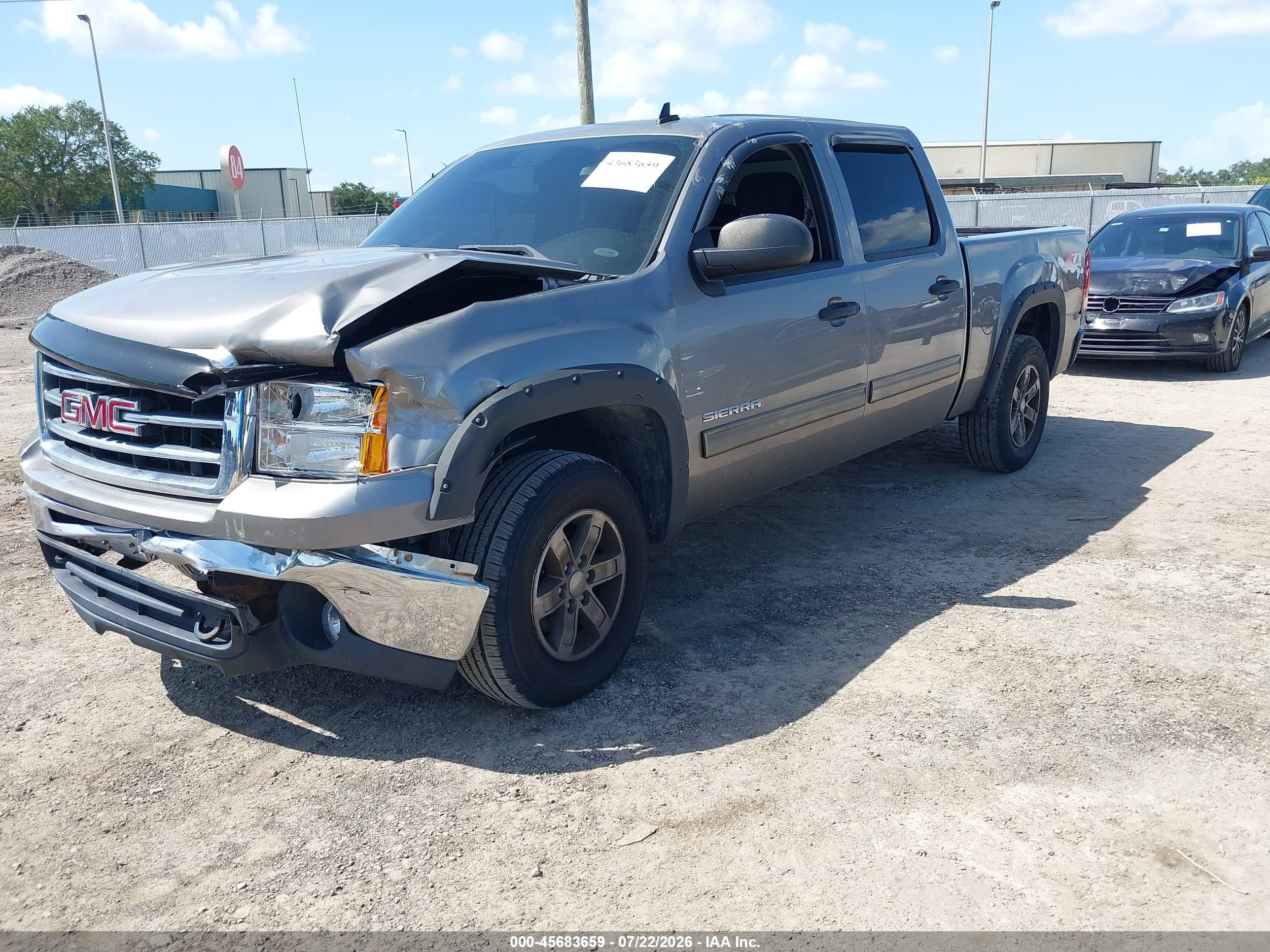 2013 Gmc Sierra 1500 Sle Gray vin: 3GTP2VE77DG273448