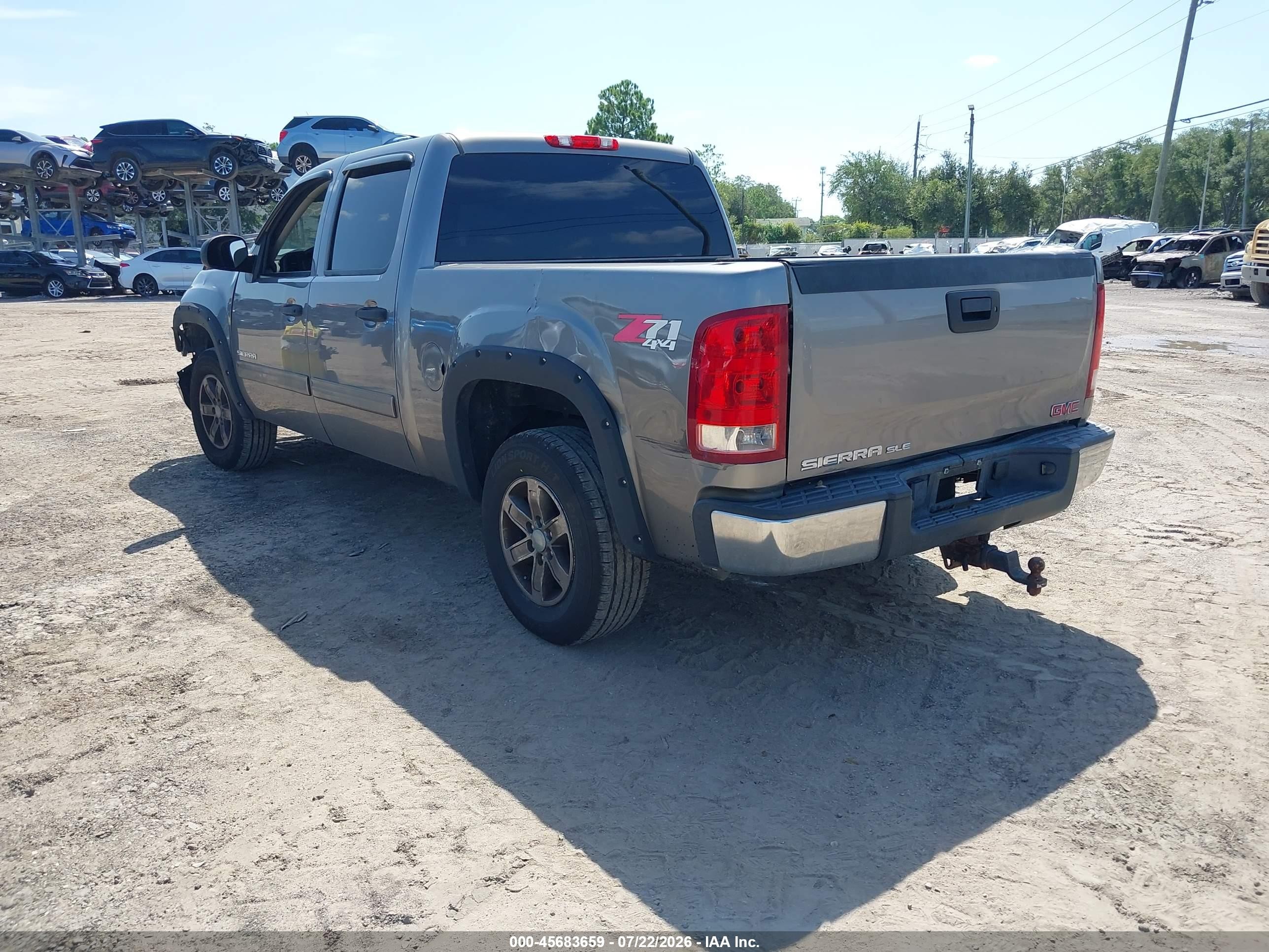 2013 Gmc Sierra 1500 Sle Gray vin: 3GTP2VE77DG273448