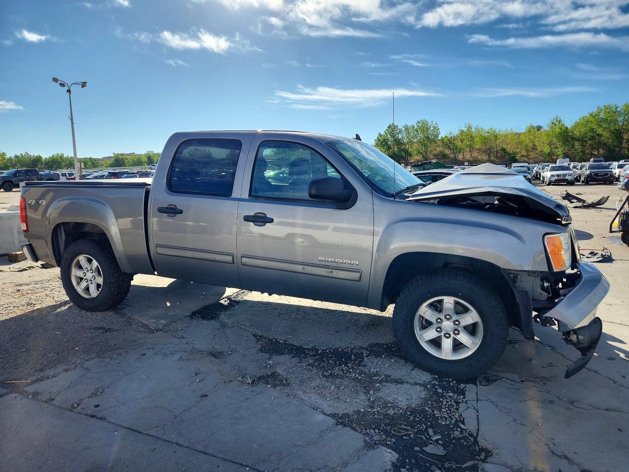 2013 Gmc Sierra K1500 Sle Gray vin: 3GTP2VE77DG320266