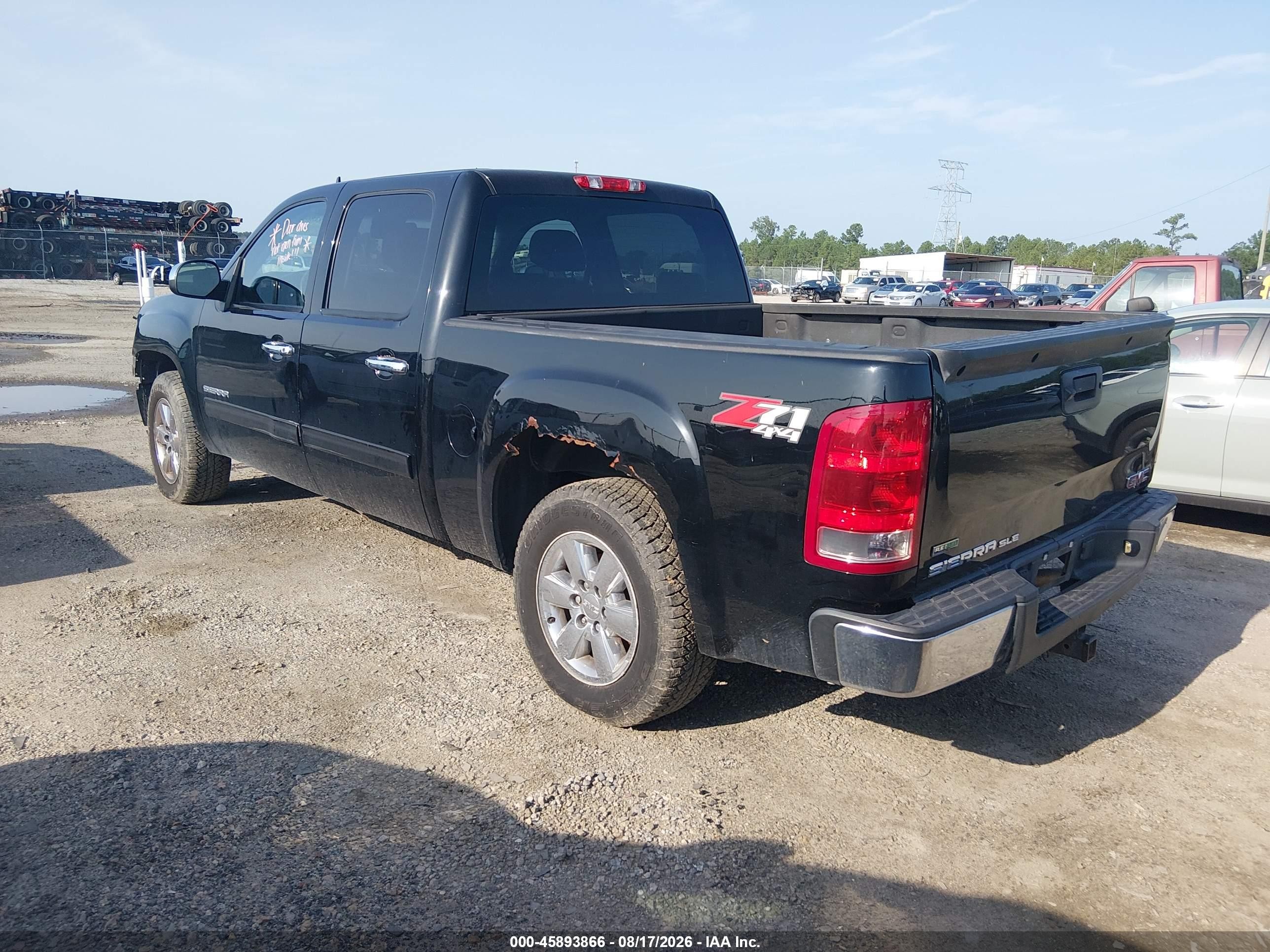 2012 Gmc Sierra 1500 Sle Black vin: 3GTP2VE78CG145010