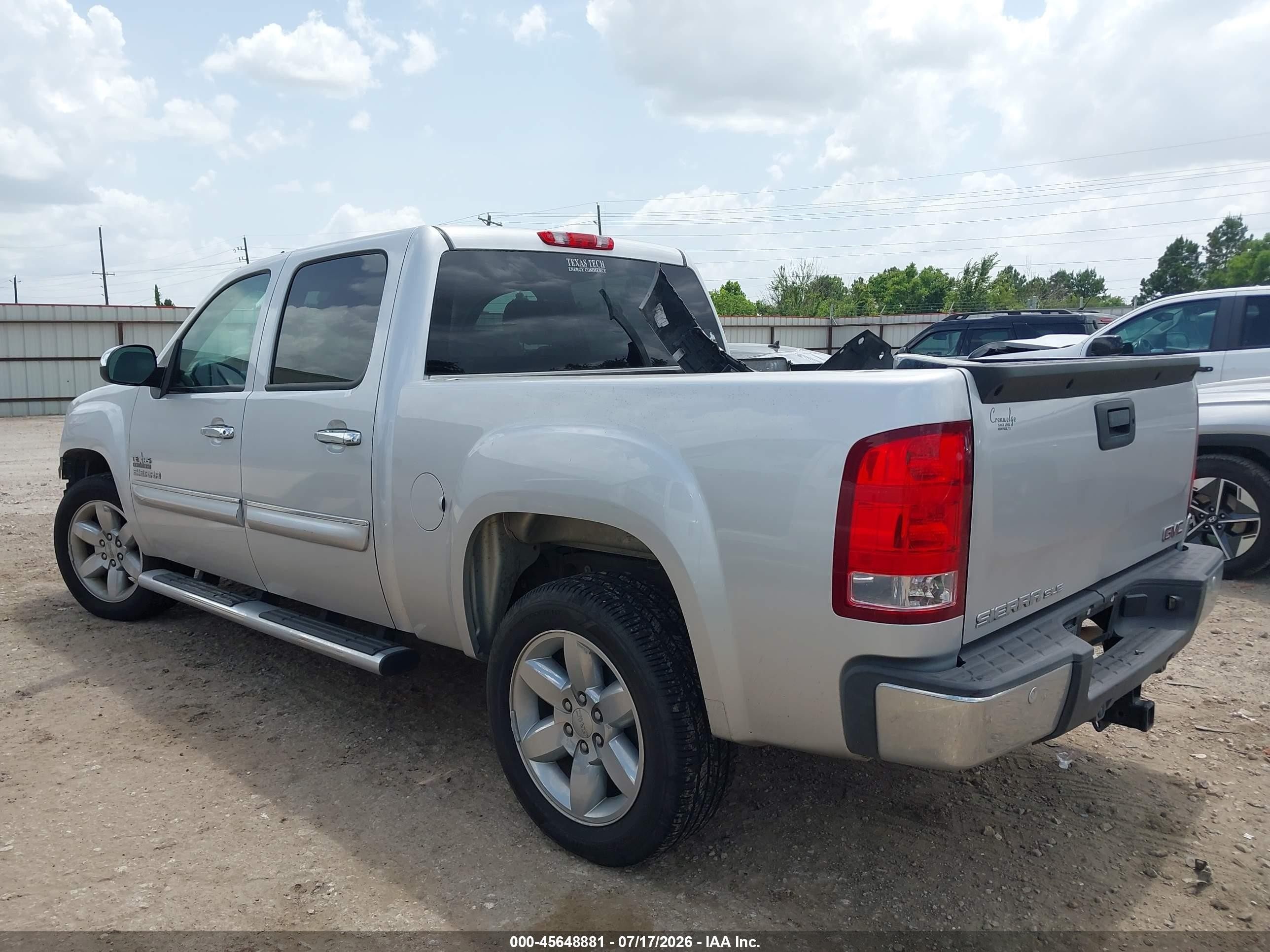 2013 Gmc Sierra 1500 Sle Silver vin: 3GTP2VE78DG100988