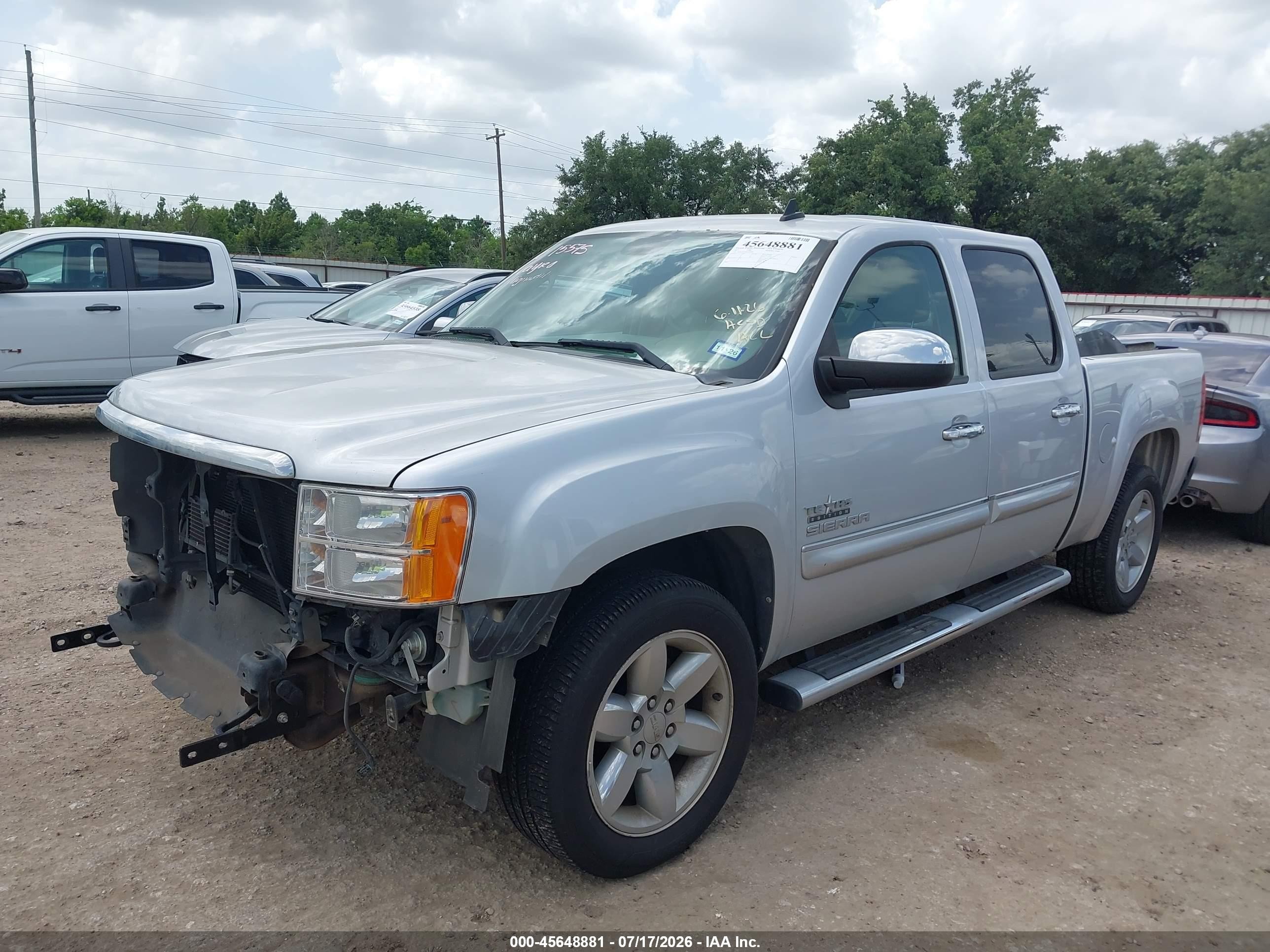 2013 Gmc Sierra 1500 Sle Silver vin: 3GTP2VE78DG100988