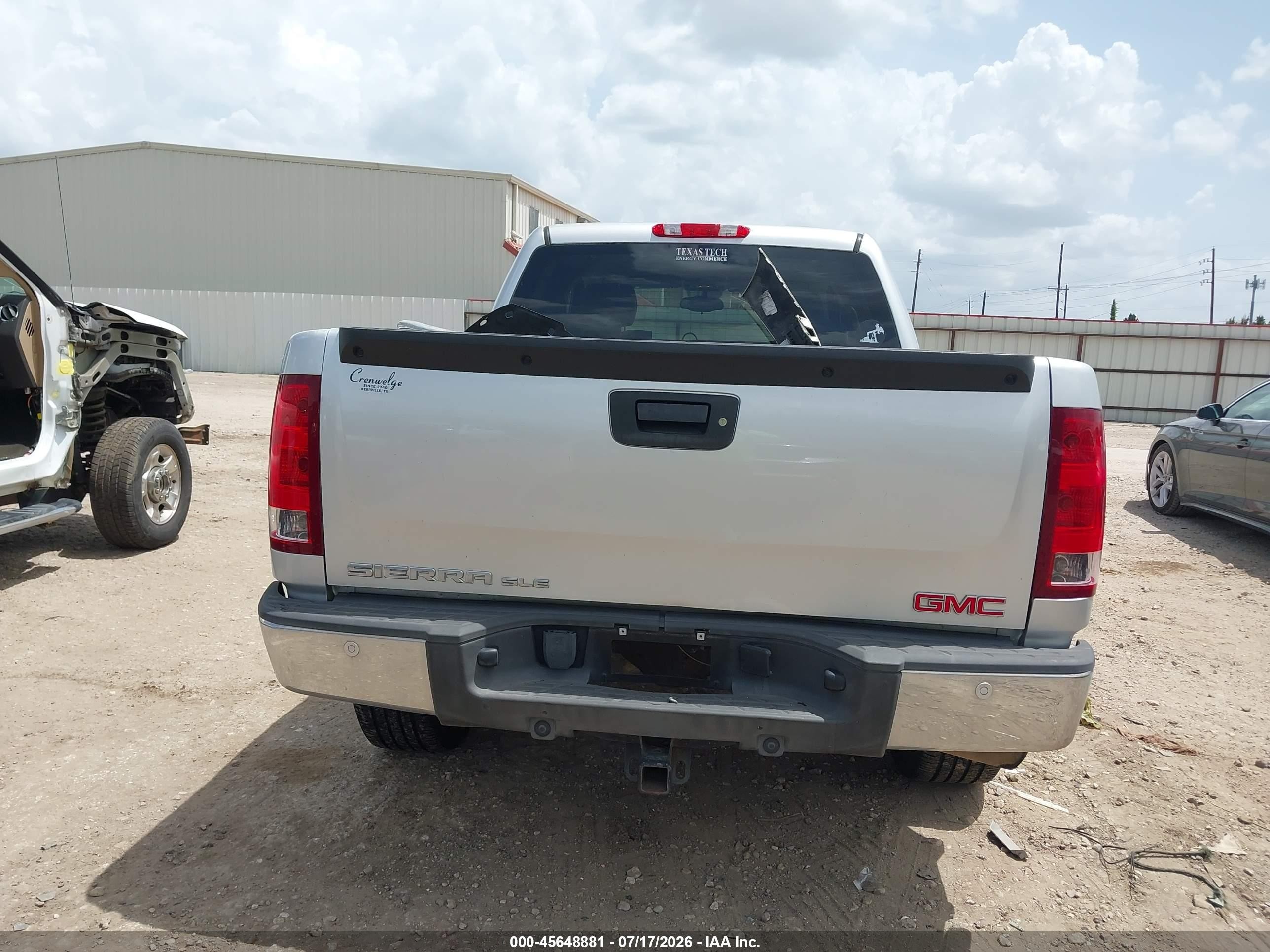 2013 Gmc Sierra 1500 Sle Silver vin: 3GTP2VE78DG100988