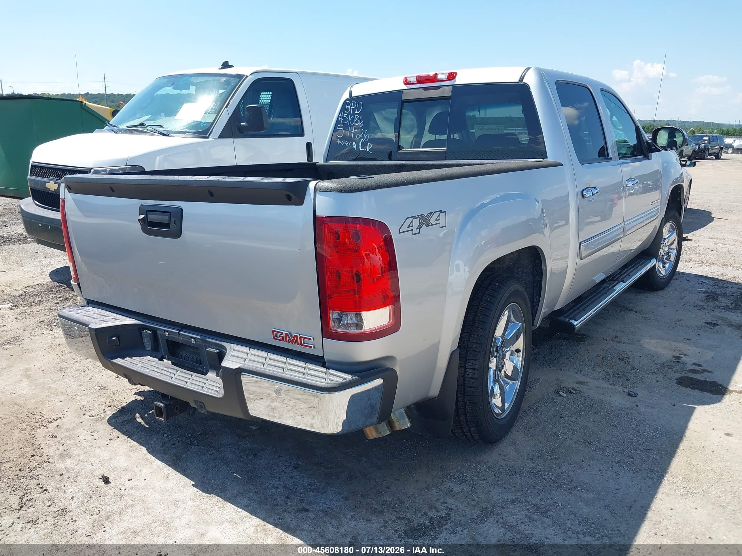 2013 Gmc Sierra 1500 Sle White vin: 3GTP2VE78DG214845