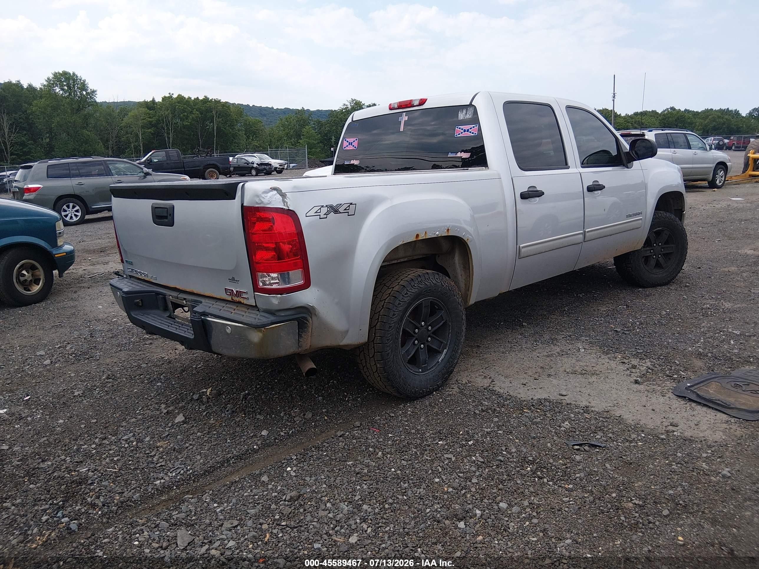 2012 Gmc Sierra 1500 Sle Silver vin: 3GTP2VE79CG149065