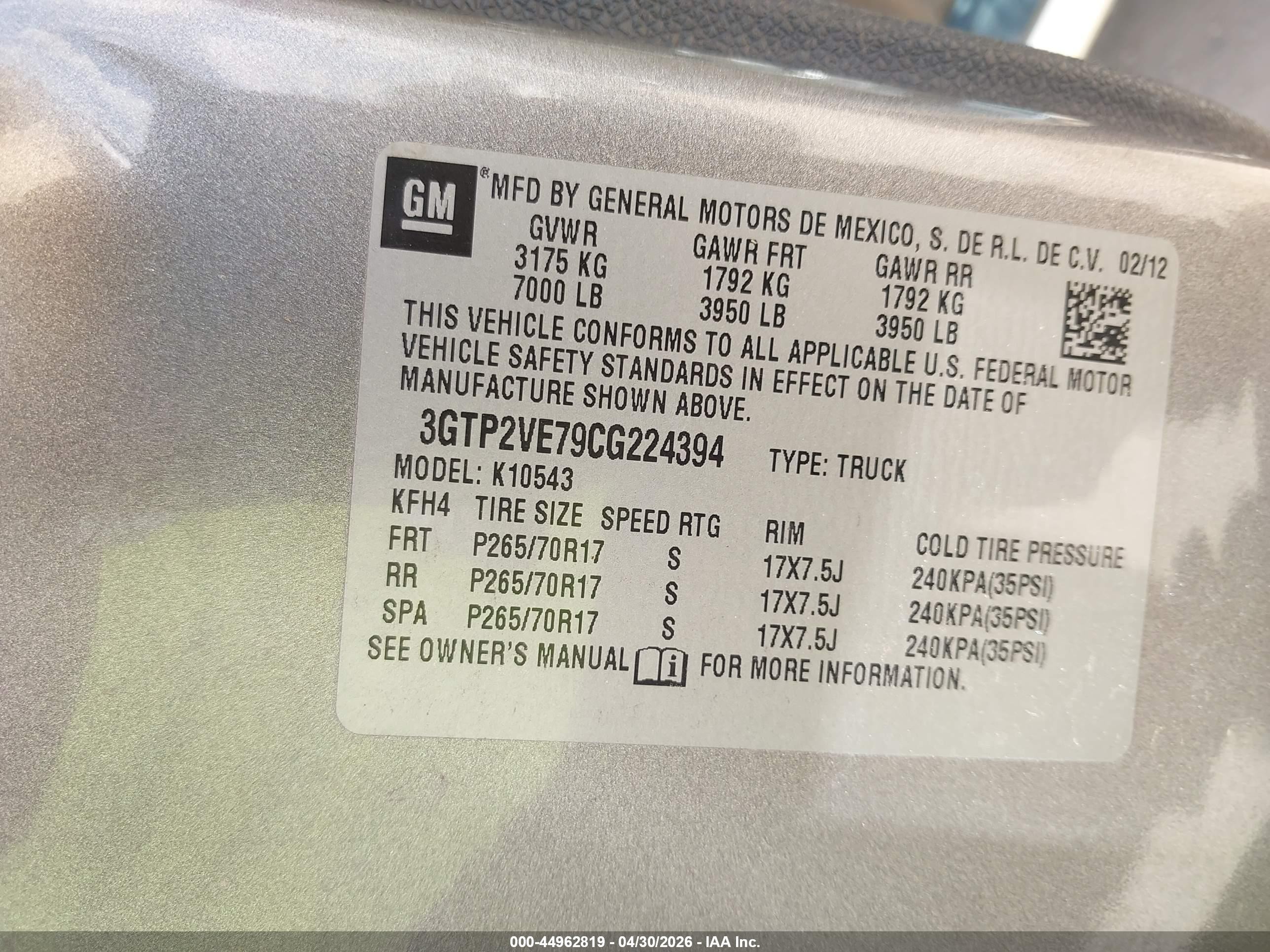 2012 Gmc Sierra 1500 Sle Gray vin: 3GTP2VE79CG224394