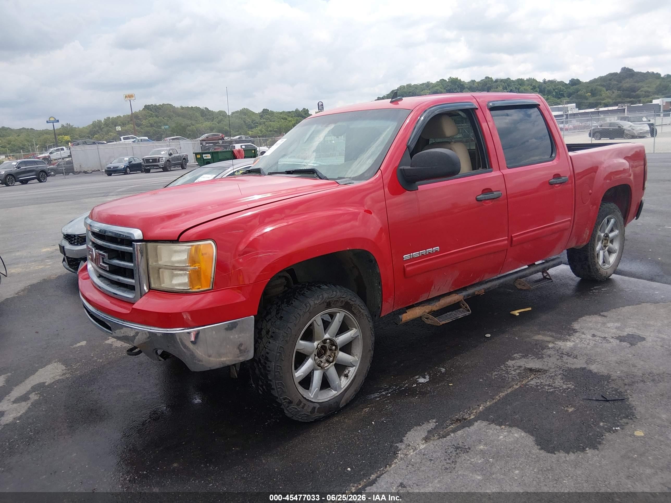 2013 Gmc Sierra 1500 Sle Red vin: 3GTP2VE79DG198137