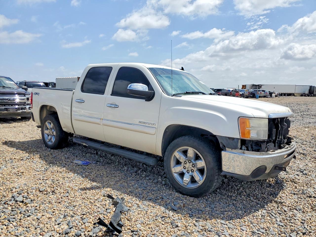 2012 Gmc Sierra K1500 Sle White vin: 3GTP2VE7XCG122635