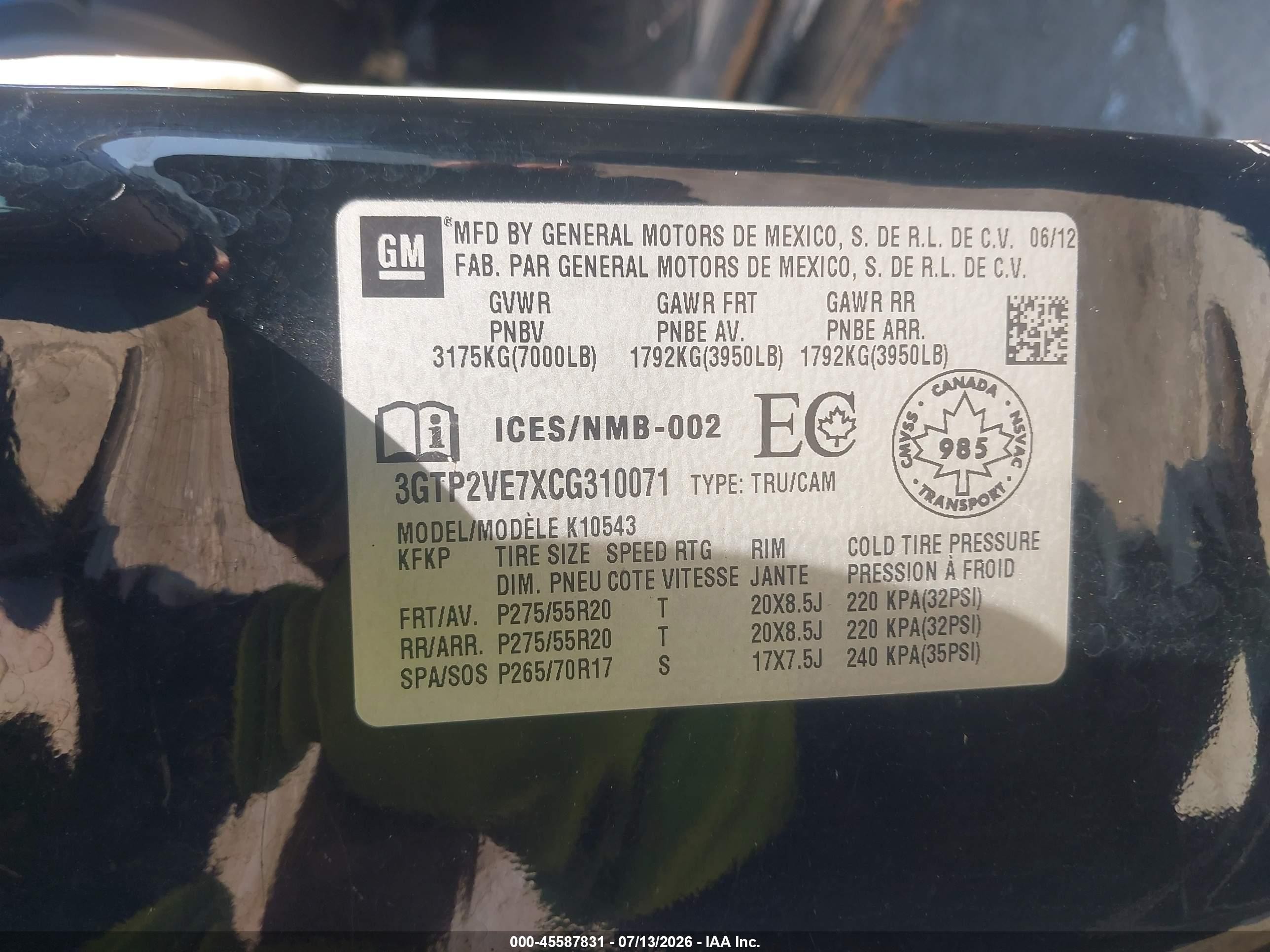 2012 Gmc Sierra 1500 Sle Black vin: 3GTP2VE7XCG310071