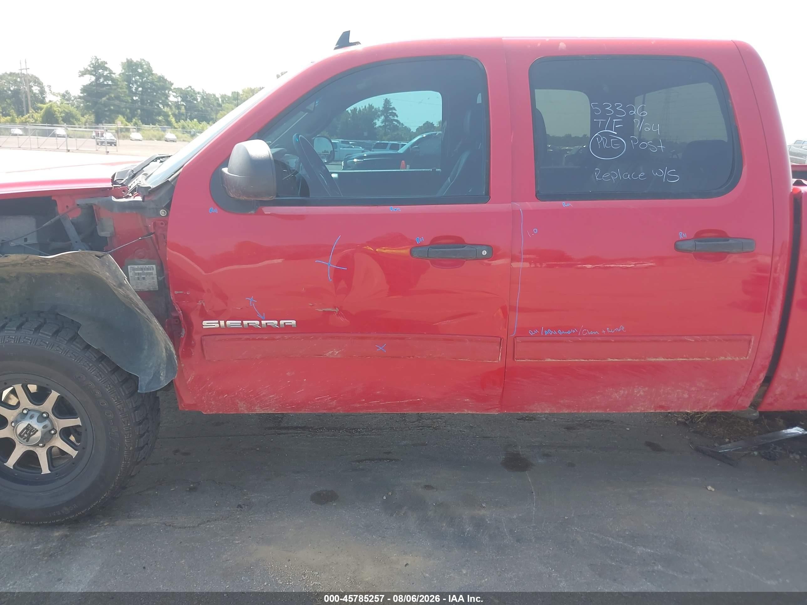 2013 Gmc Sierra 1500 Sle Red vin: 3GTP2VE7XDG200610
