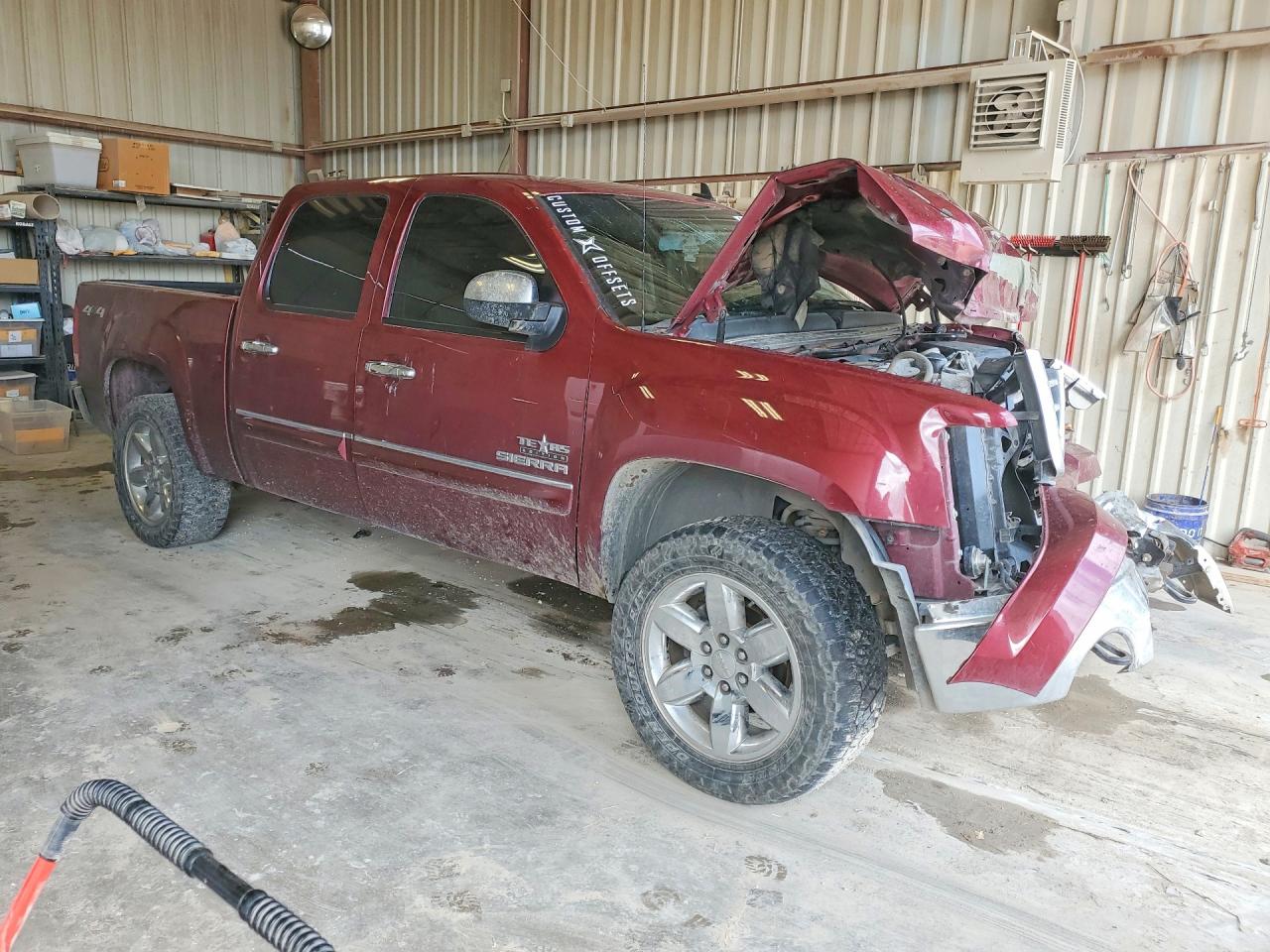 2013 Gmc Sierra K1500 Sle Burgundy vin: 3GTP2VE7XDG380431
