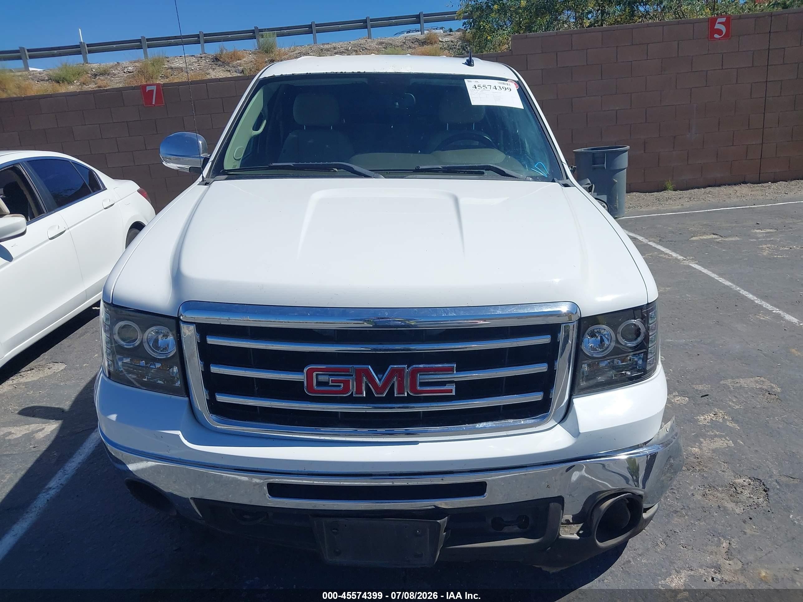 2012 Gmc Sierra 1500 Sle White vin: 3GTP2VEA6CG214370