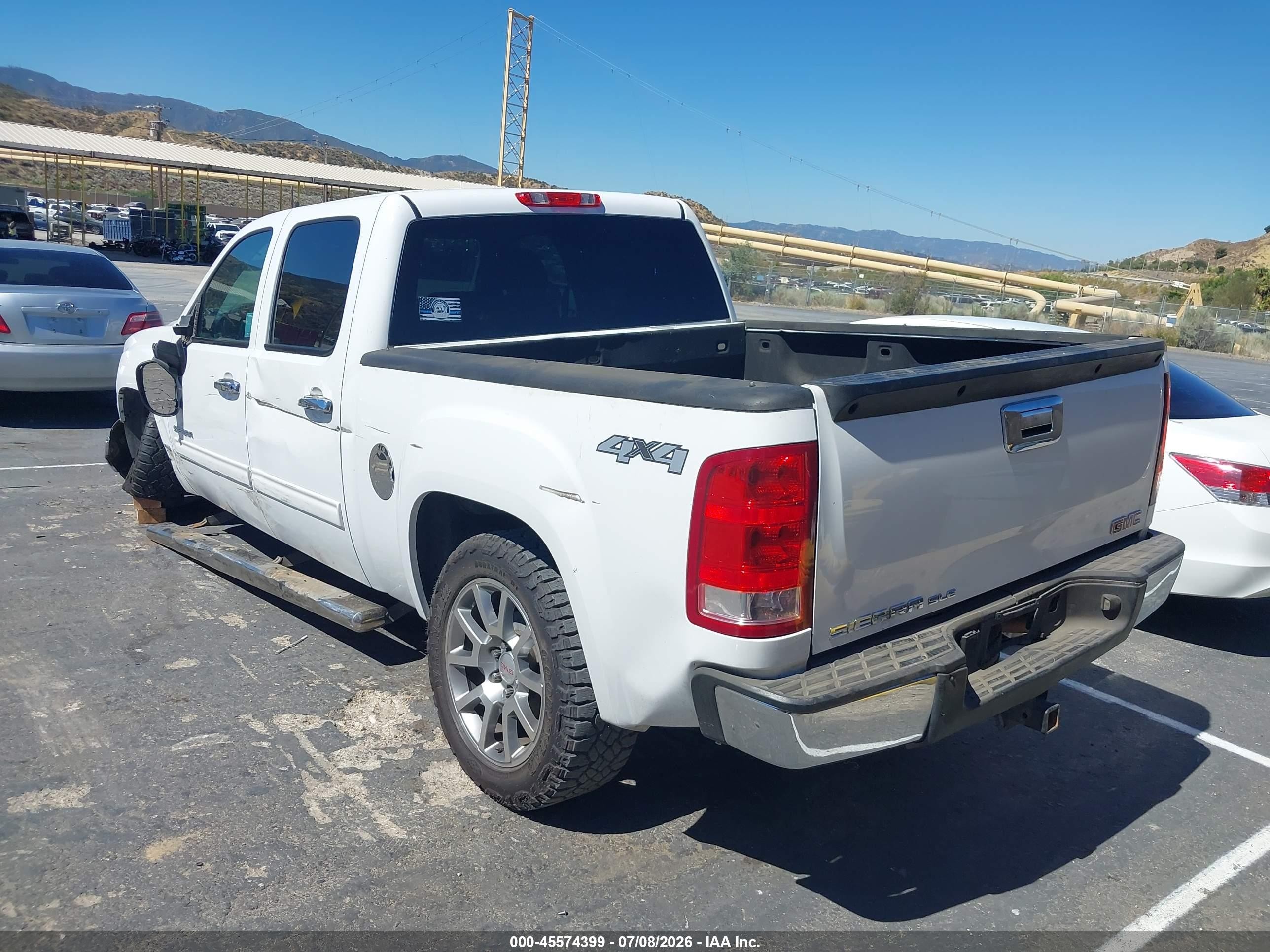2012 Gmc Sierra 1500 Sle White vin: 3GTP2VEA6CG214370