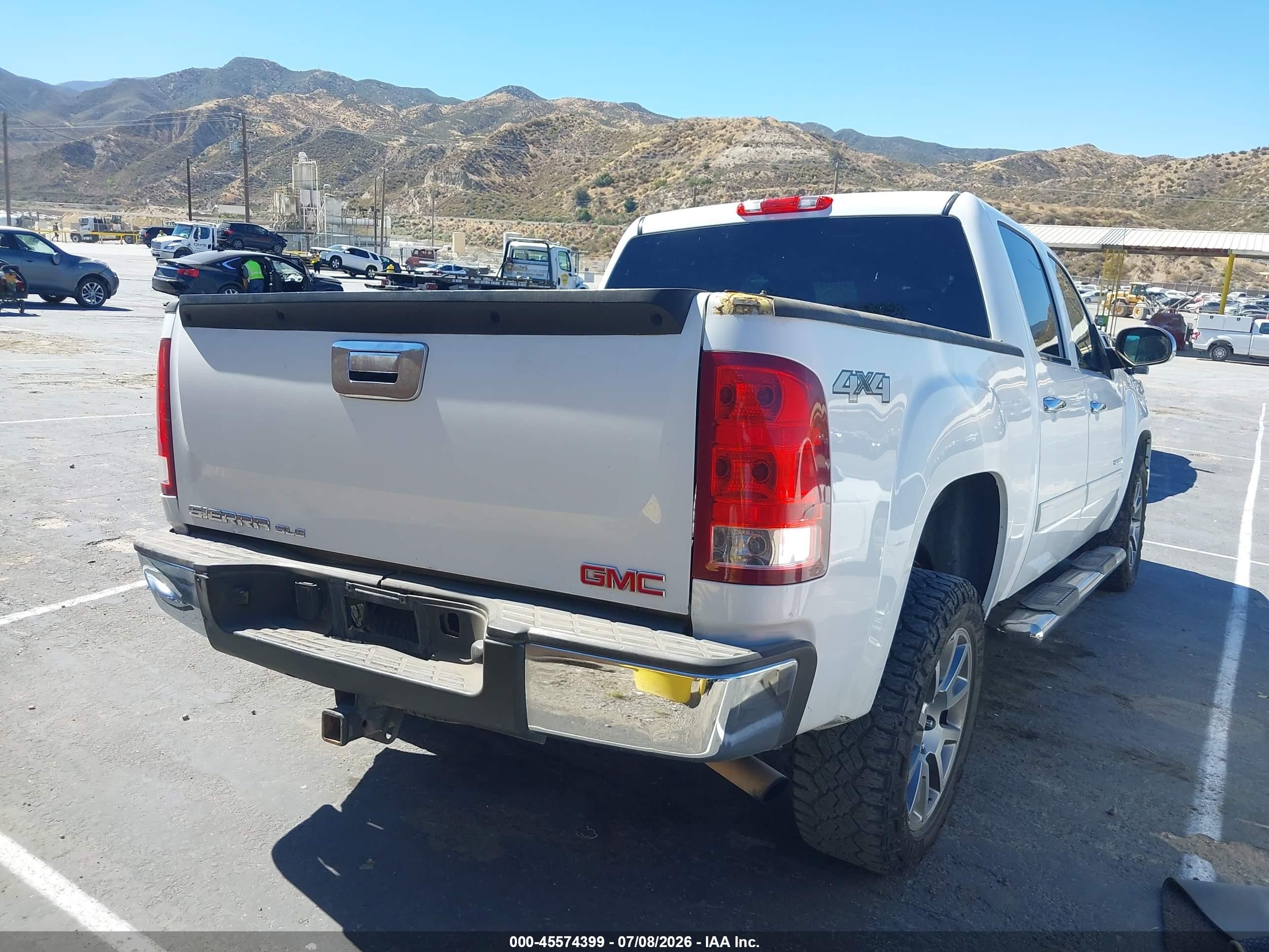 2012 Gmc Sierra 1500 Sle White vin: 3GTP2VEA6CG214370