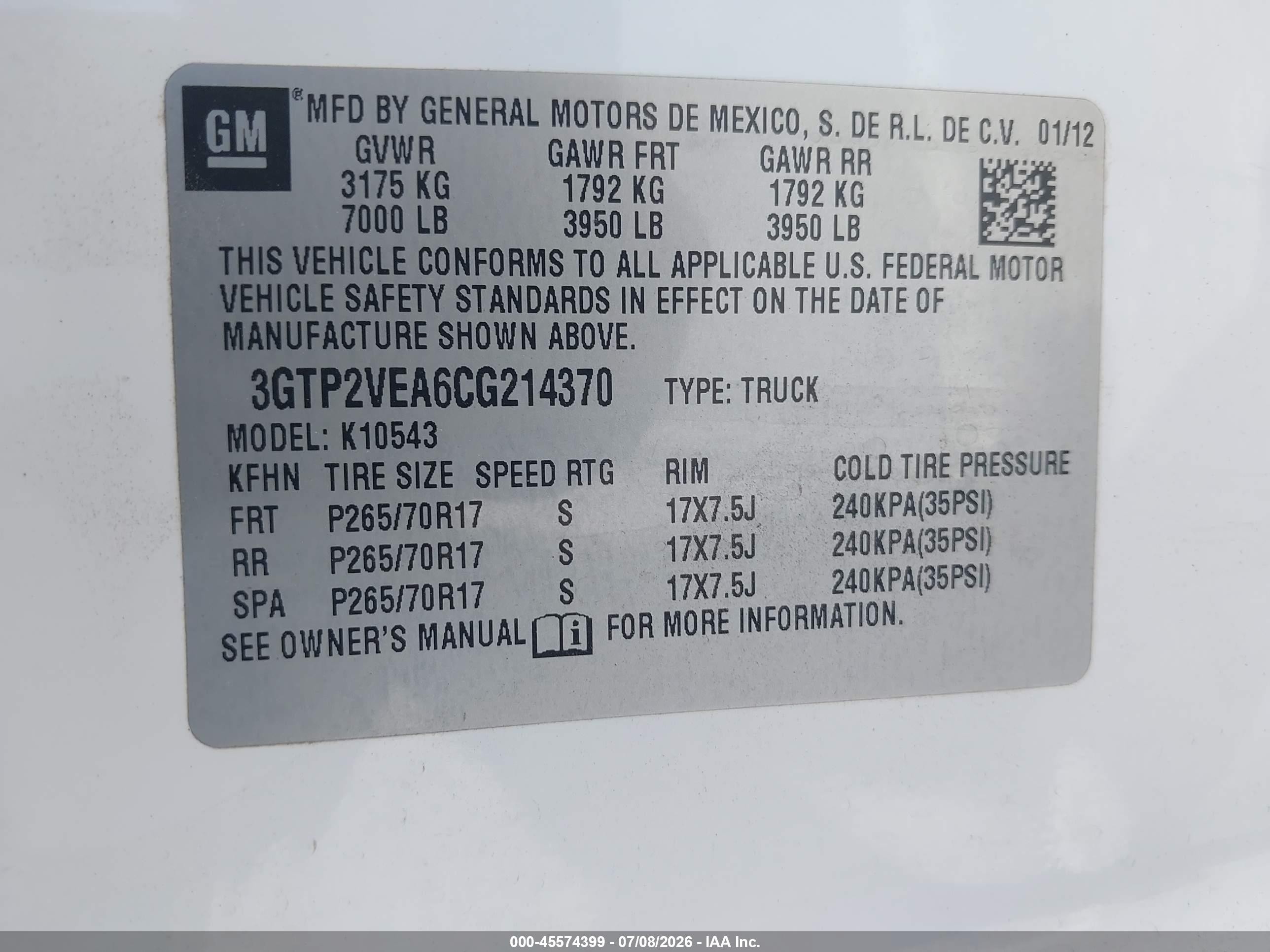 2012 Gmc Sierra 1500 Sle White vin: 3GTP2VEA6CG214370