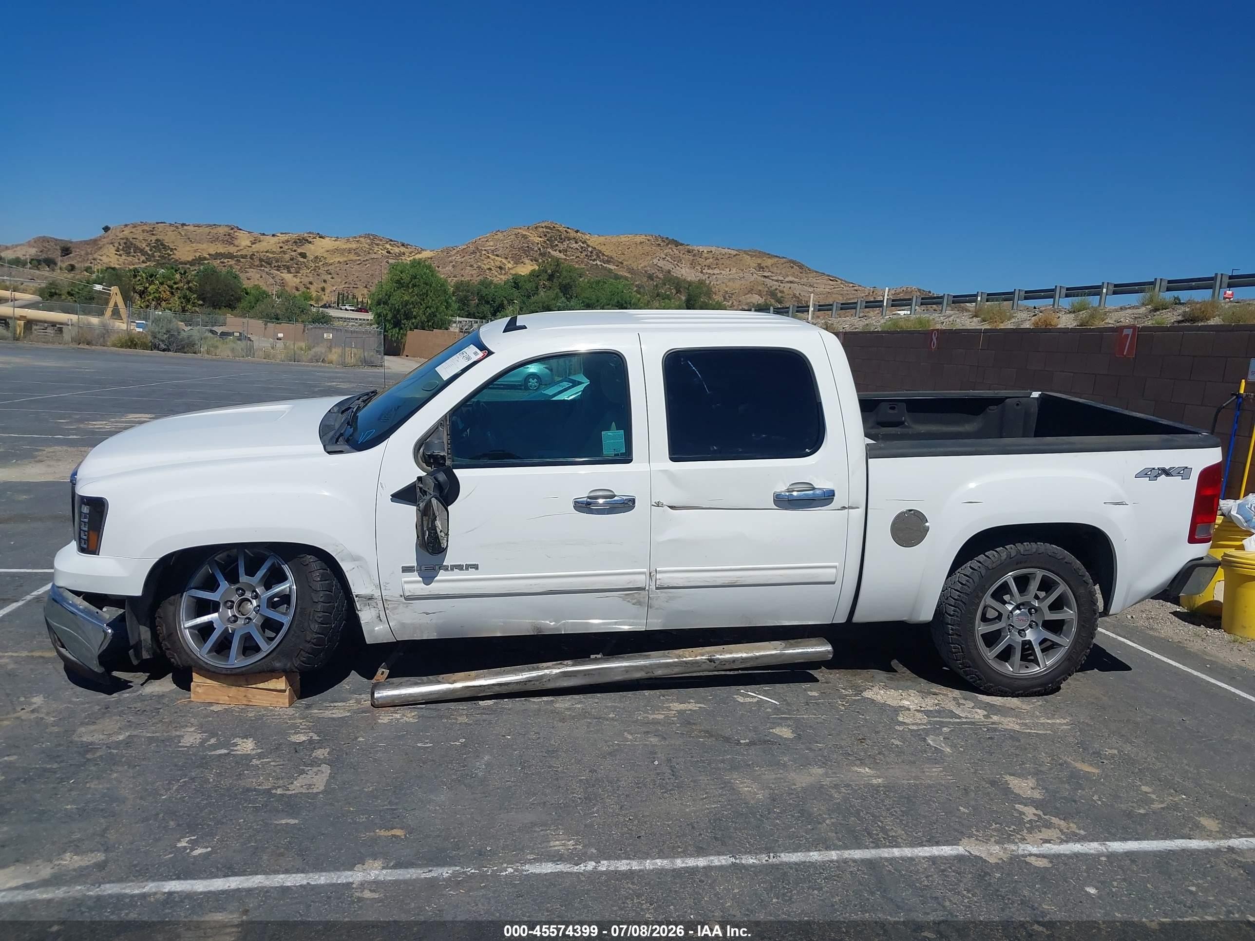 2012 Gmc Sierra 1500 Sle White vin: 3GTP2VEA6CG214370