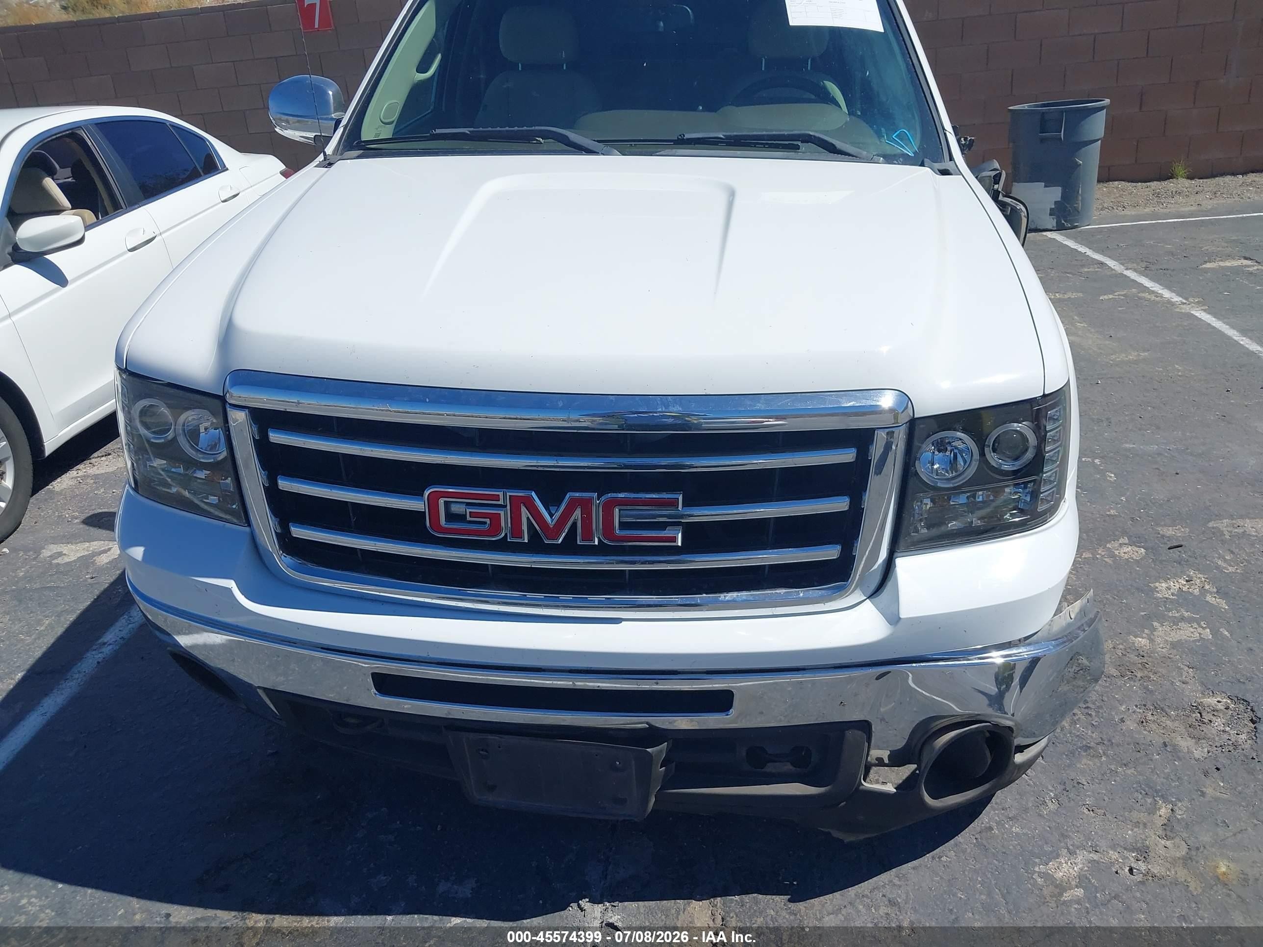 2012 Gmc Sierra 1500 Sle White vin: 3GTP2VEA6CG214370