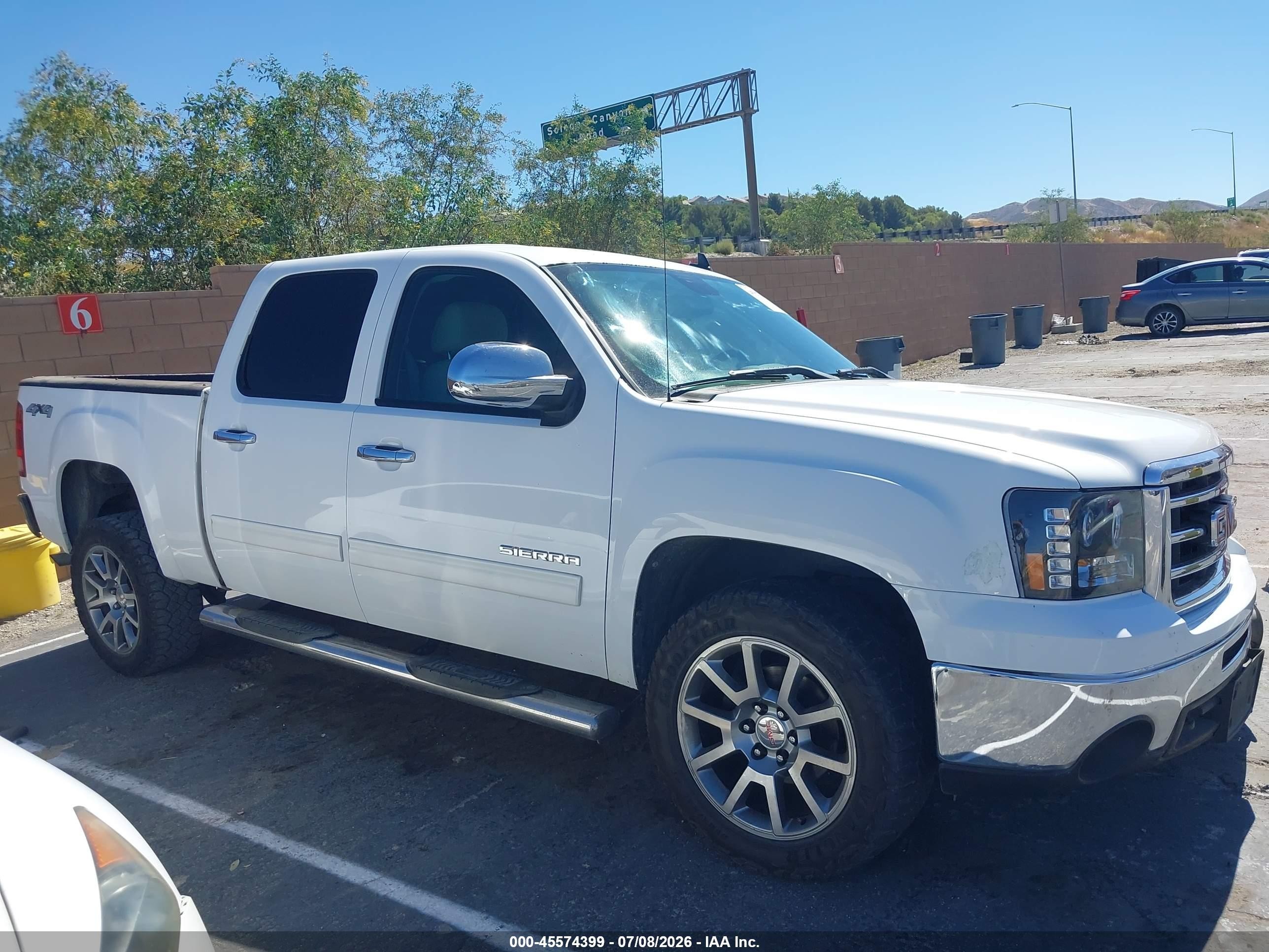 2012 Gmc Sierra 1500 Sle White vin: 3GTP2VEA6CG214370