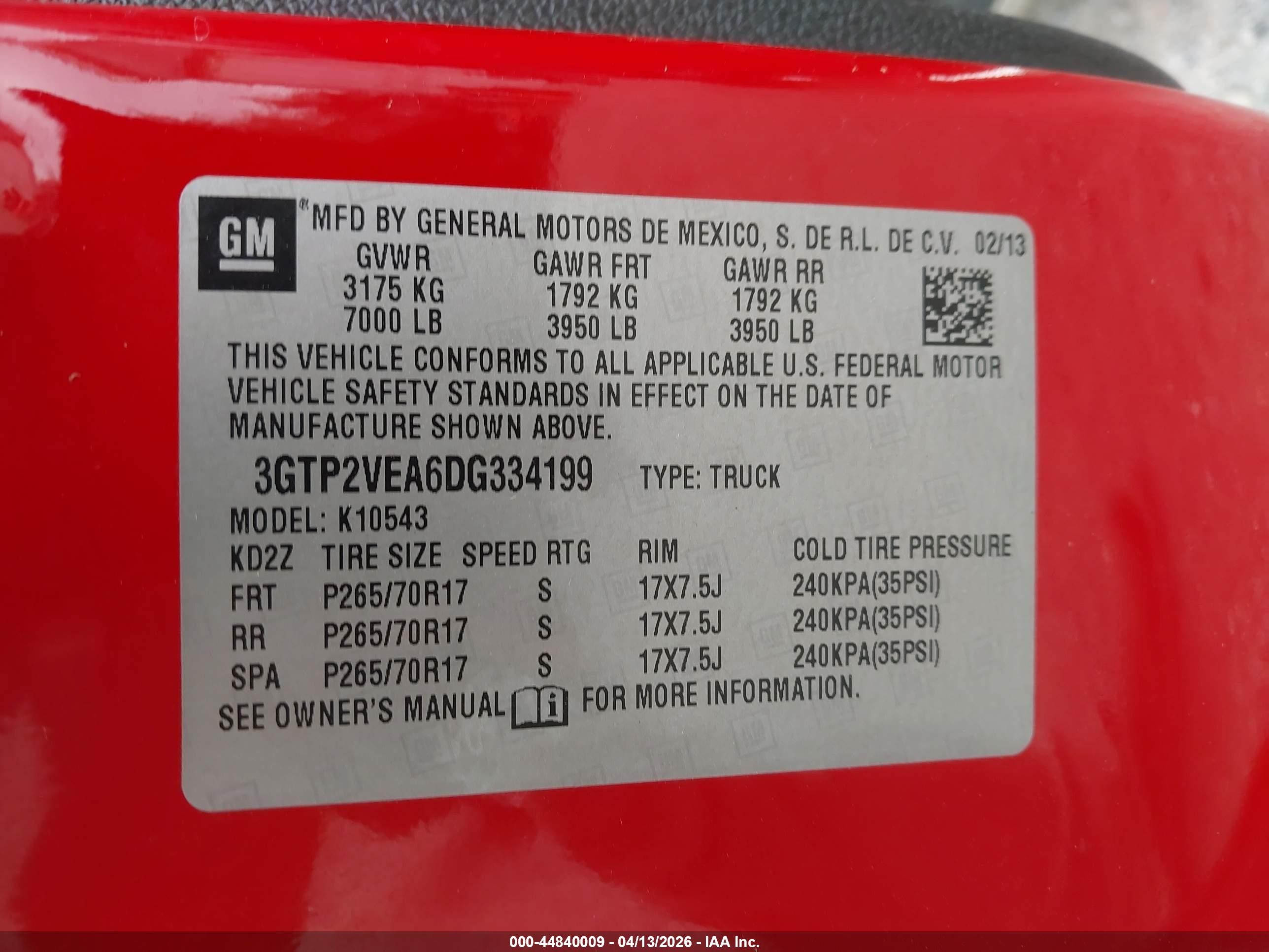 2013 Gmc Sierra 1500 Sle Красный vin: 3GTP2VEA6DG334199