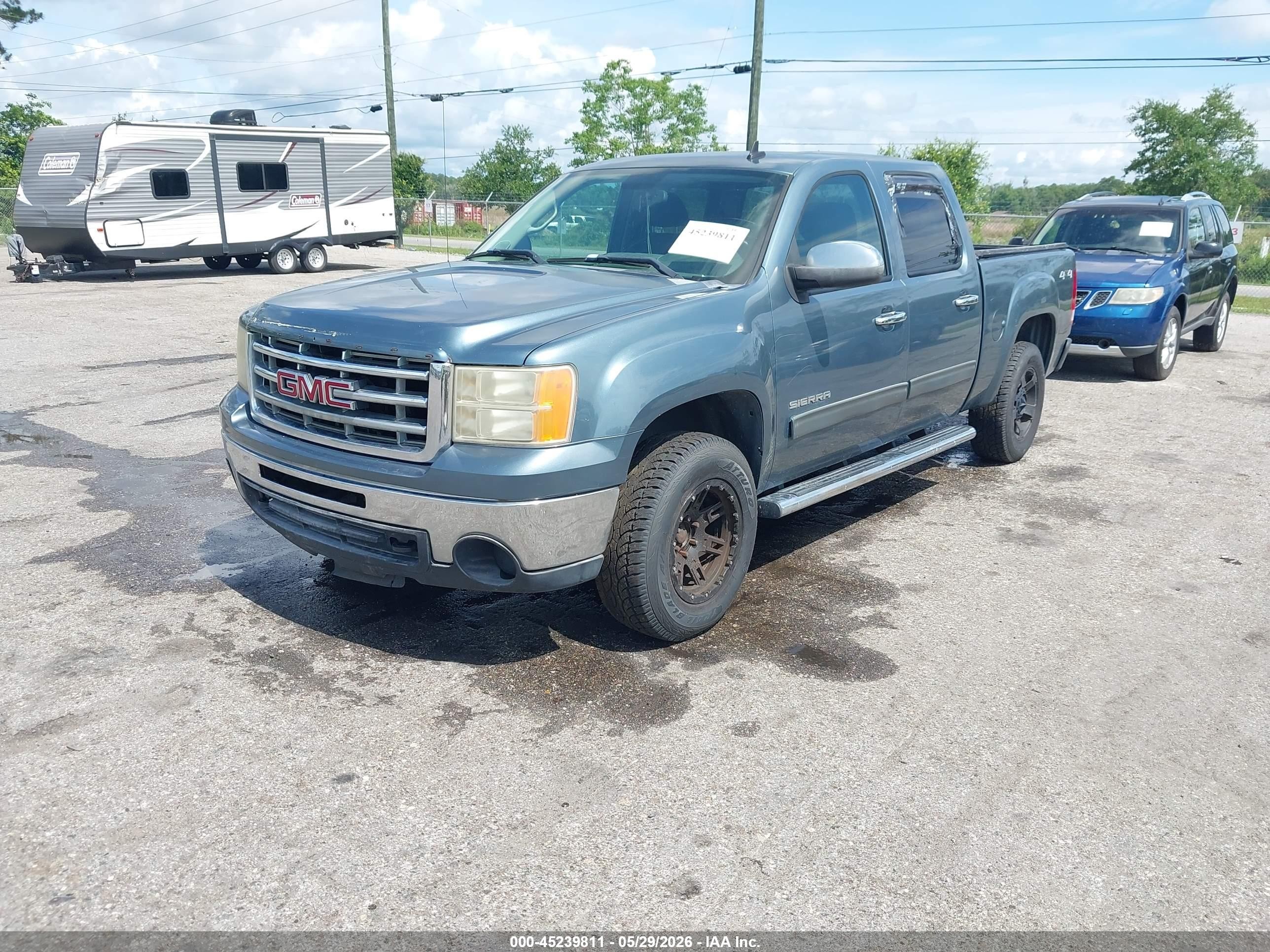 2011 Gmc Sierra 1500 Sle Blue vin: 3GTP2VEA8BG114883