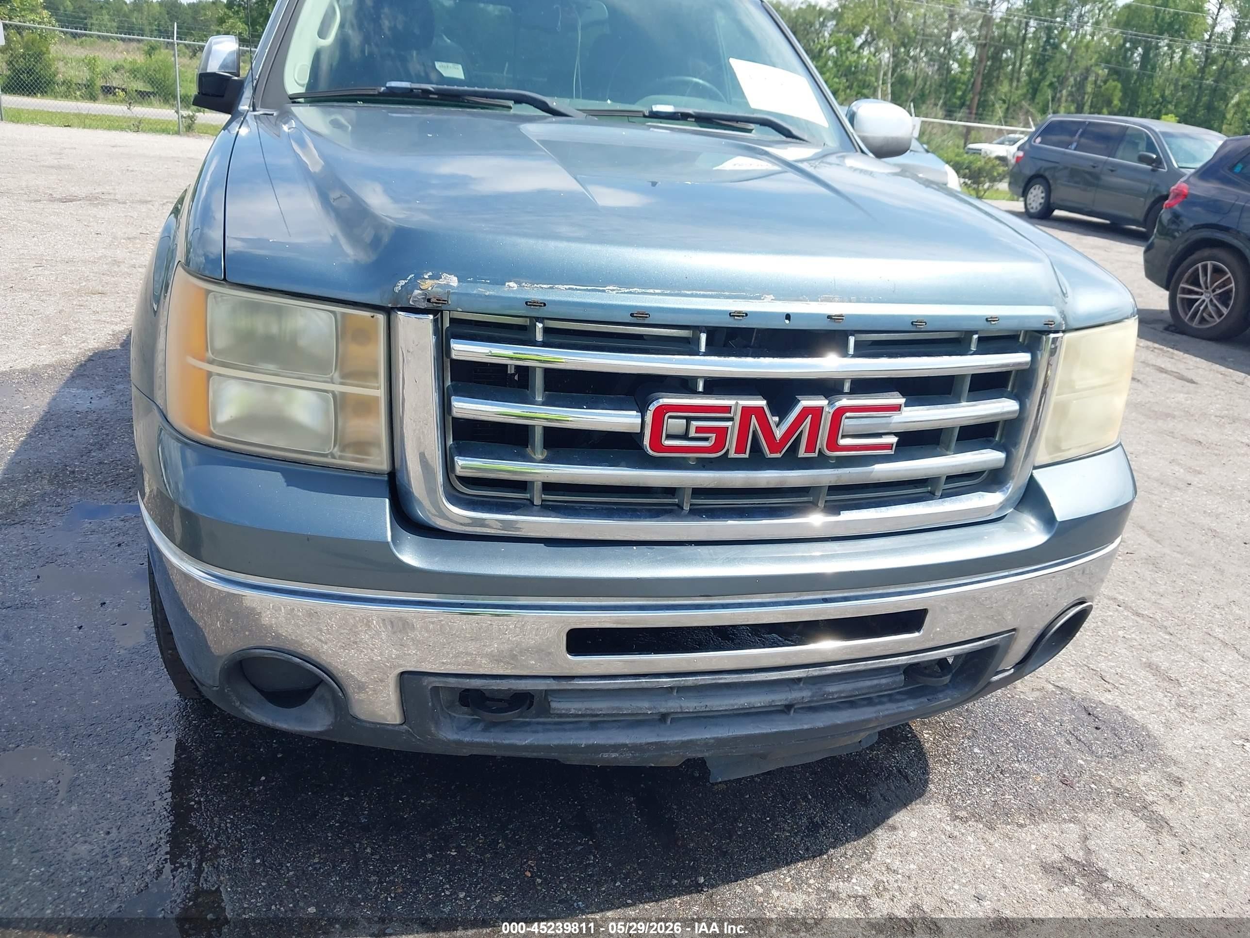 2011 Gmc Sierra 1500 Sle Blue vin: 3GTP2VEA8BG114883