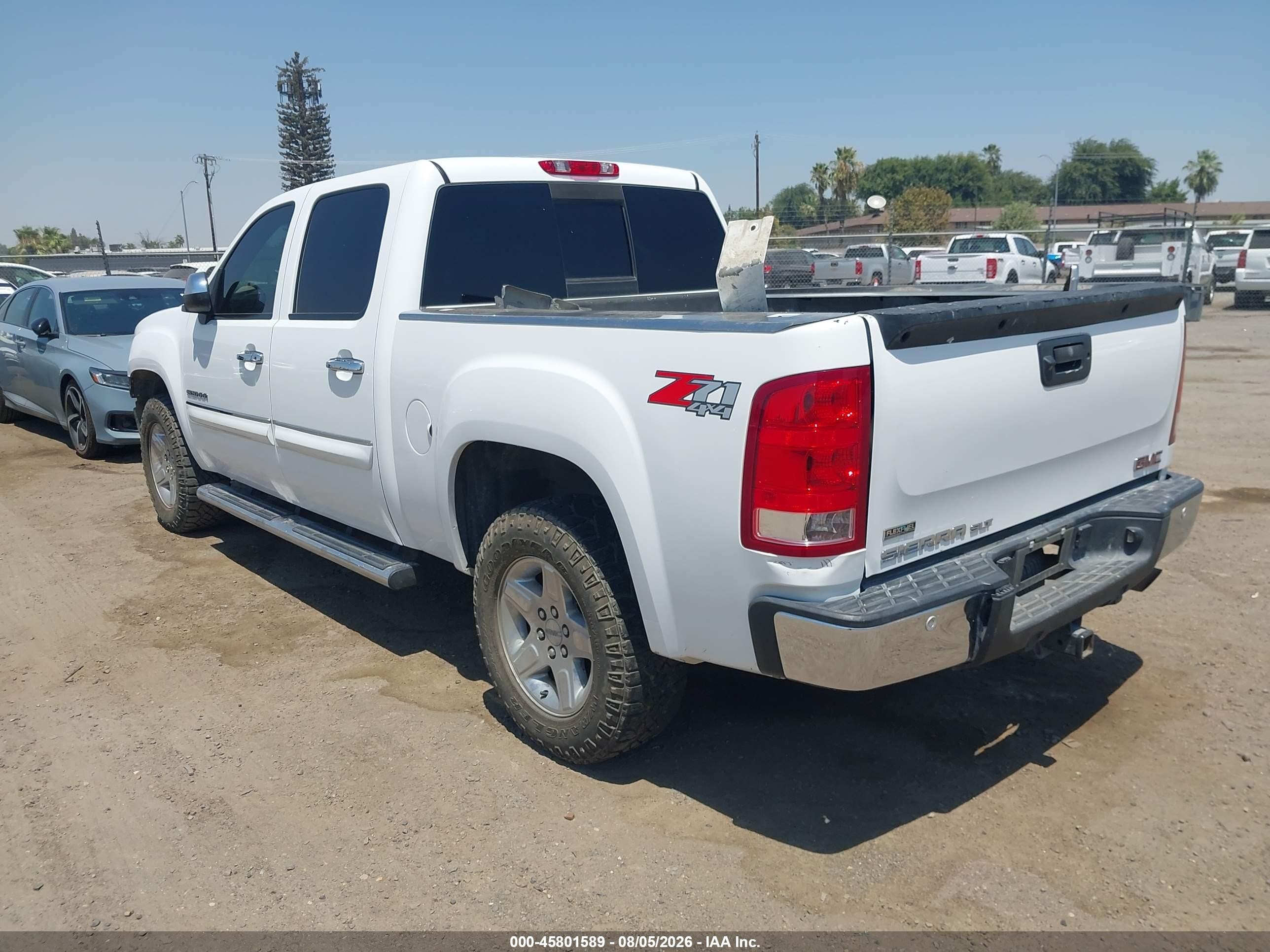2011 Gmc Sierra 1500 Slt White vin: 3GTP2WE22BG280167
