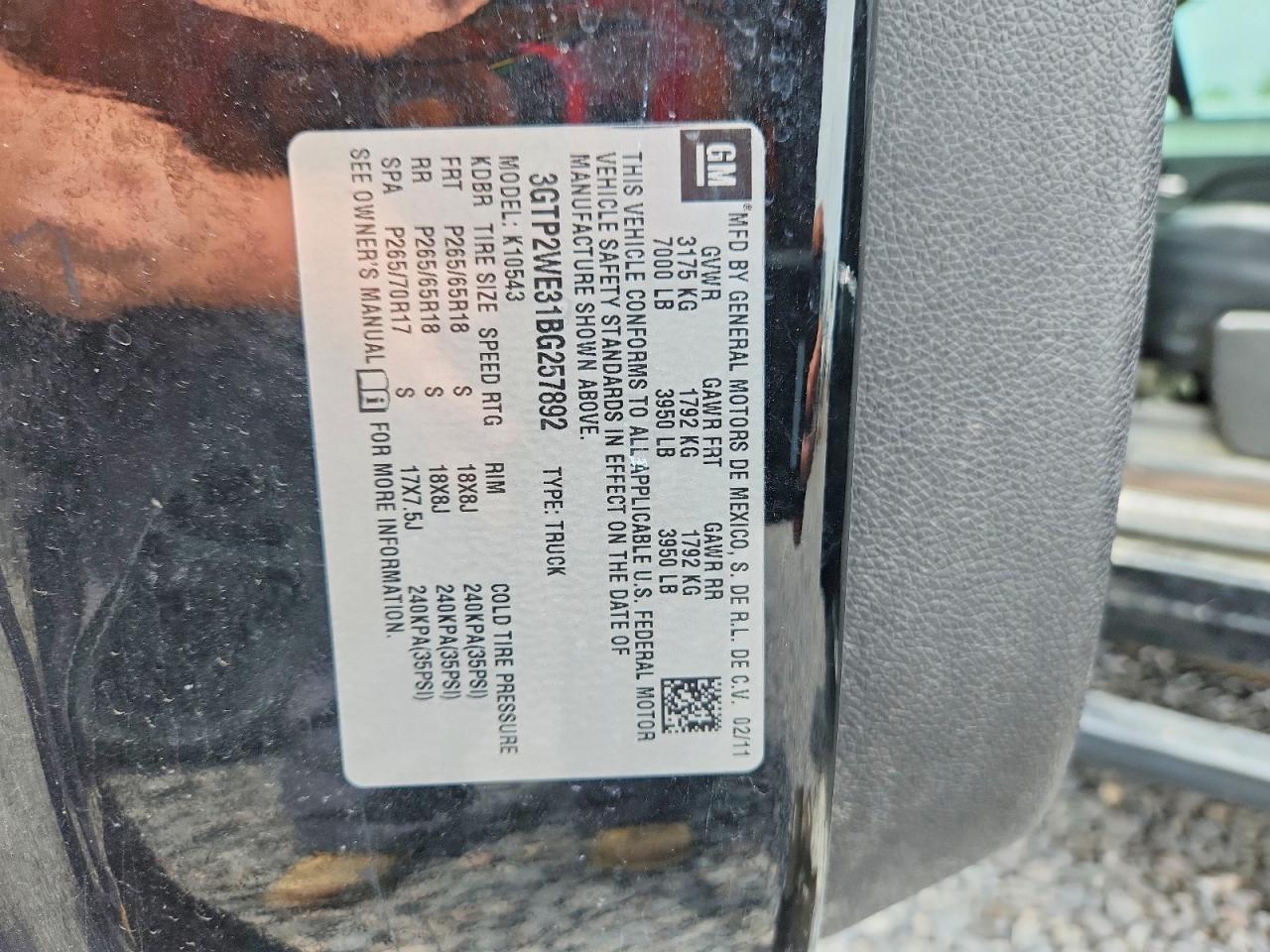 2011 Gmc Sierra K1500 Slt Black vin: 3GTP2WE31BG257892