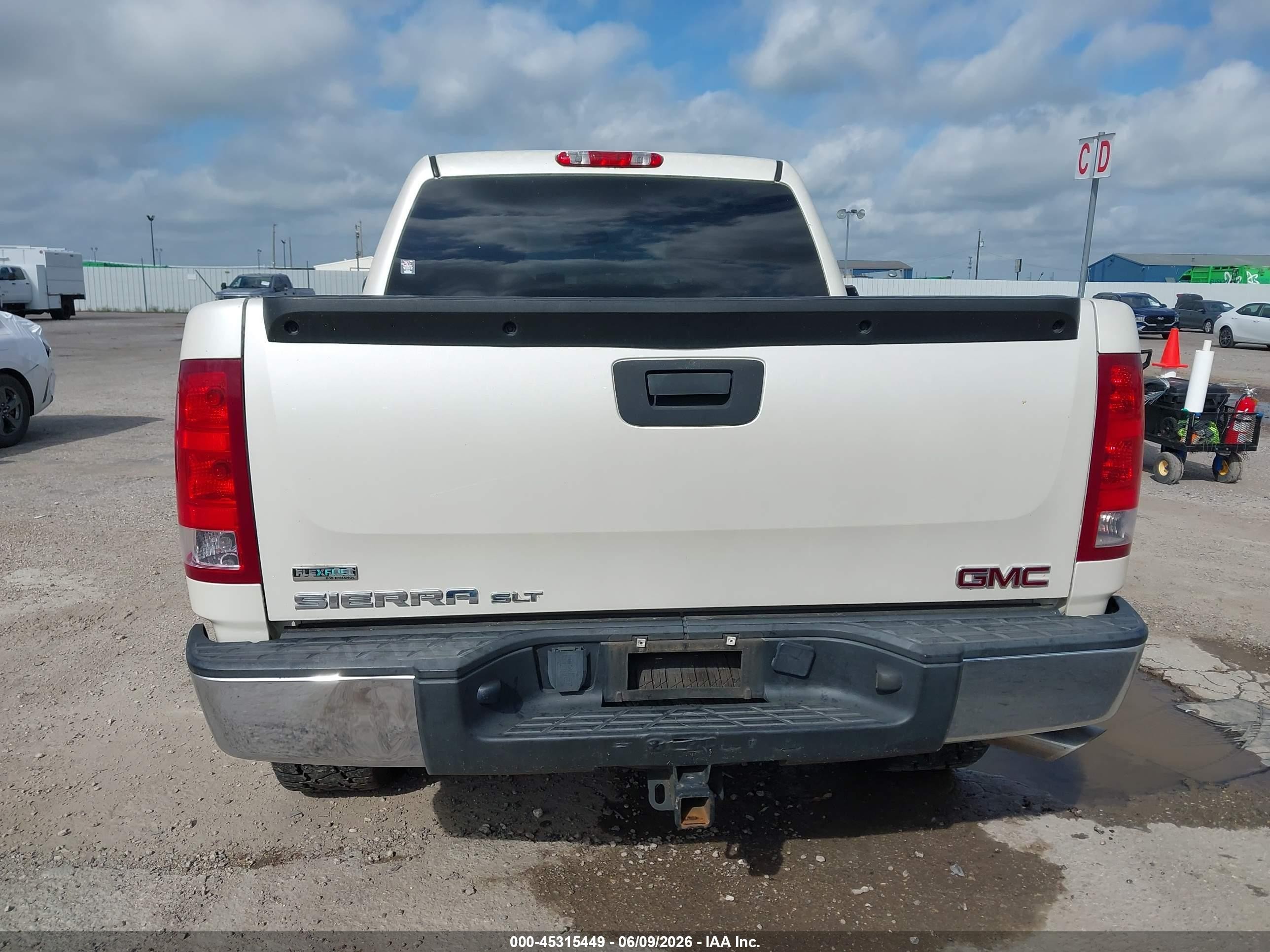 2011 Gmc Sierra 1500 Slt White vin: 3GTP2WE33BG253391
