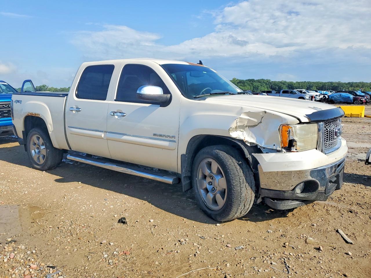 2011 Gmc Sierra K1500 Slt White vin: 3GTP2WE33BG381131