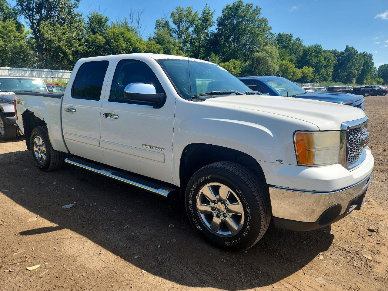 2011 Gmc Sierra K1500 Slt White vin: 3GTP2WE34BG365486