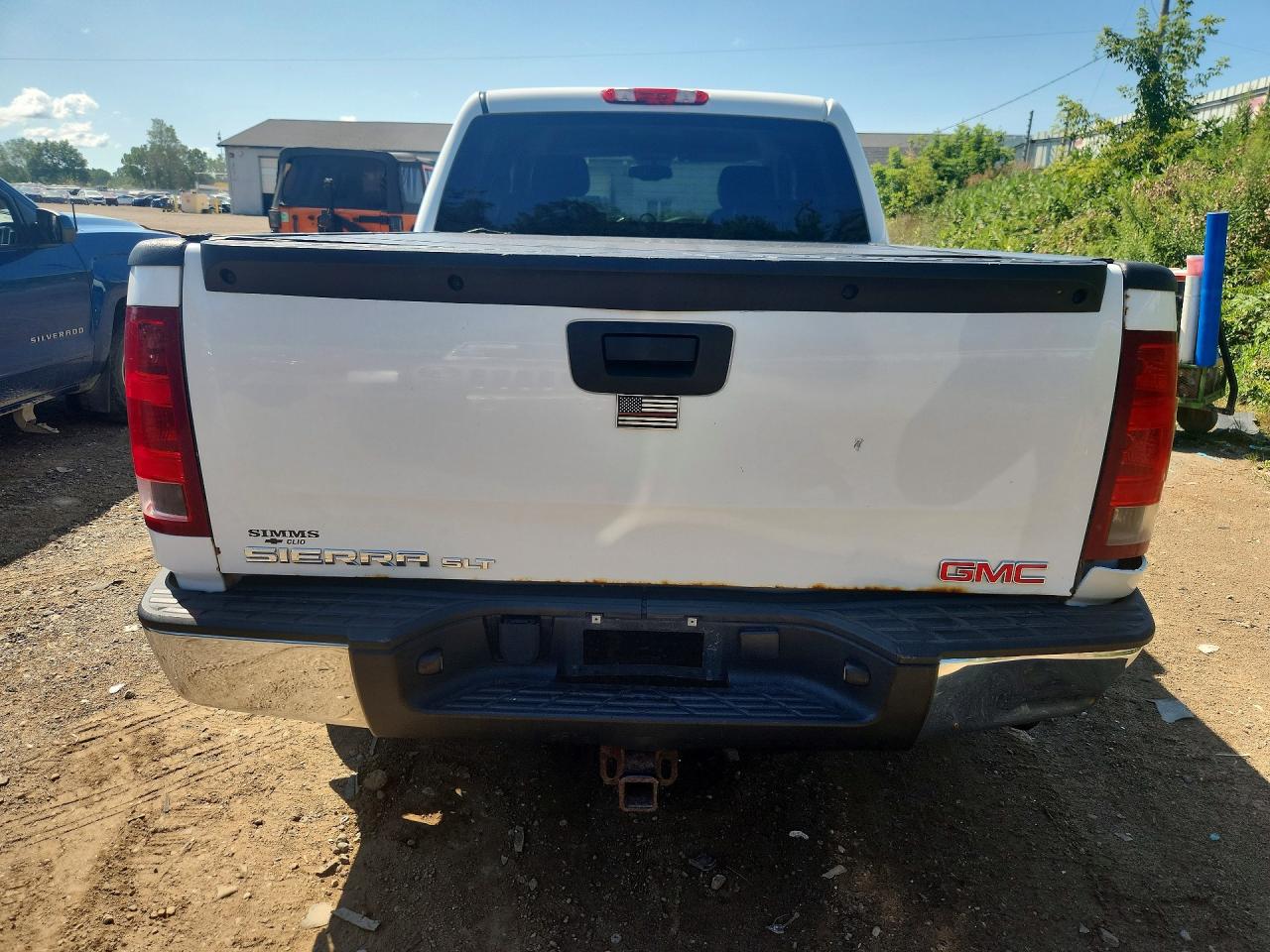 2011 Gmc Sierra K1500 Slt White vin: 3GTP2WE34BG365486