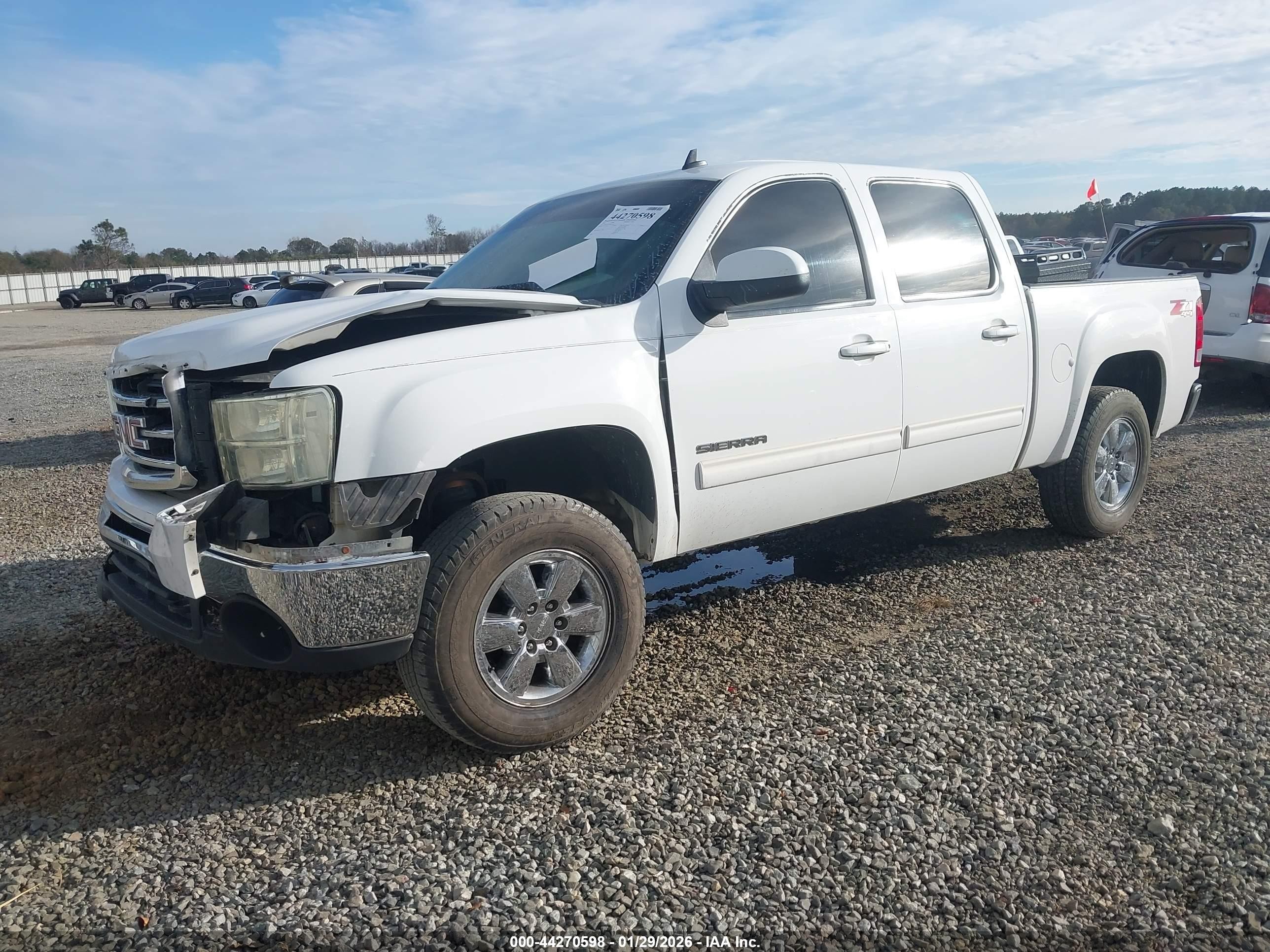 2011 Gmc Sierra 1500 Slt White vin: 3GTP2WE35BG278535