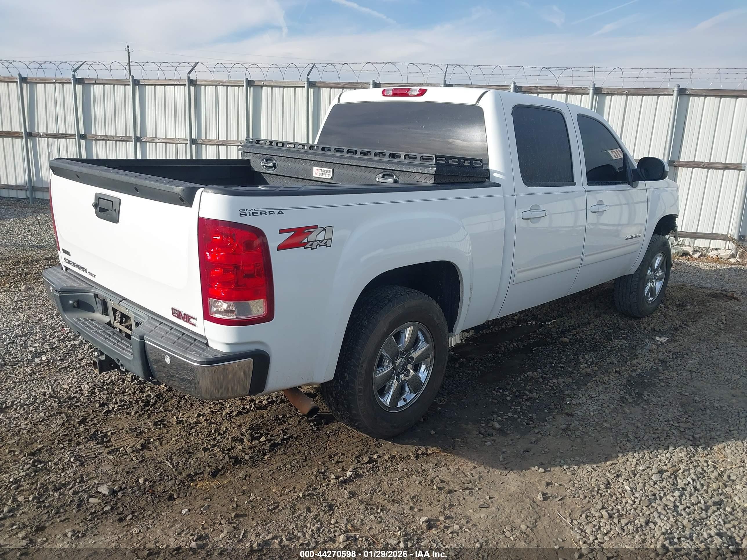 2011 Gmc Sierra 1500 Slt White vin: 3GTP2WE35BG278535