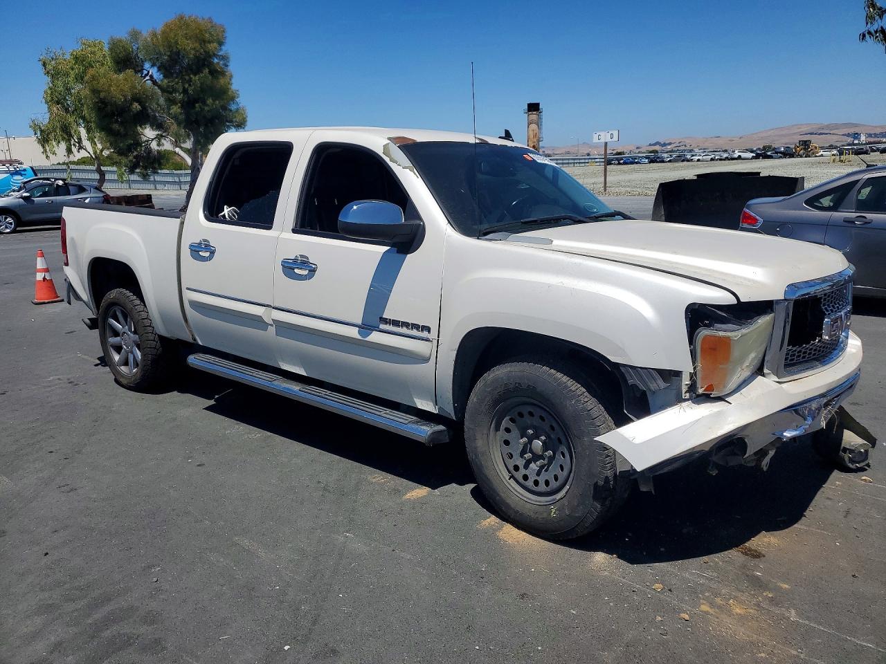 2011 Gmc Sierra K1500 Slt White vin: 3GTP2WE36BG227657