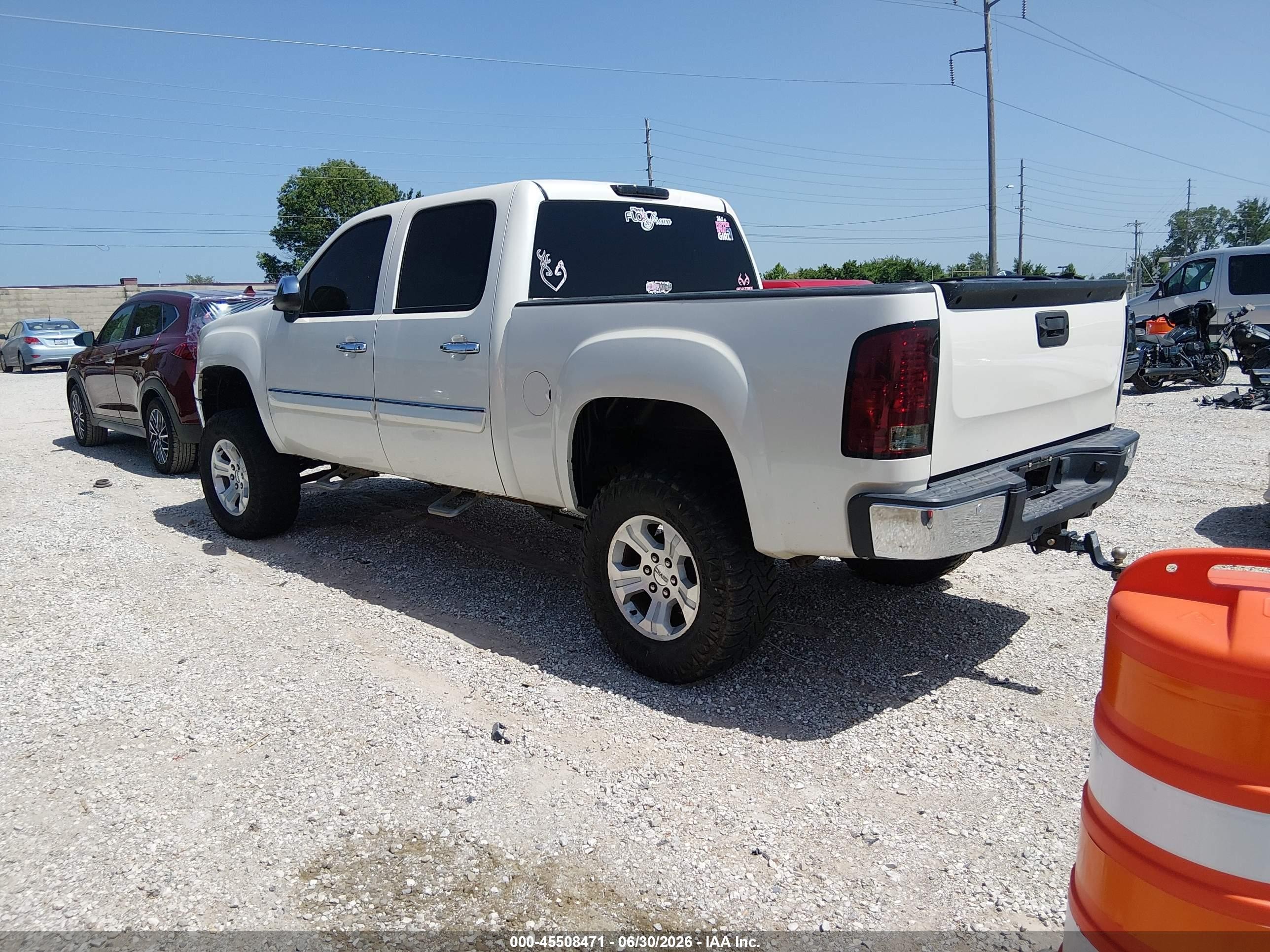 2011 Gmc Sierra 1500 Slt White vin: 3GTP2WE36BG365053