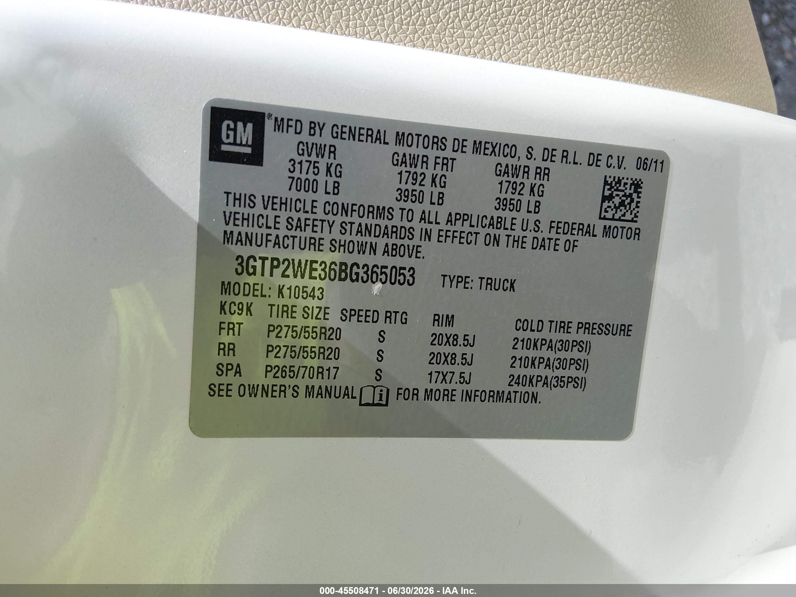 2011 Gmc Sierra 1500 Slt White vin: 3GTP2WE36BG365053